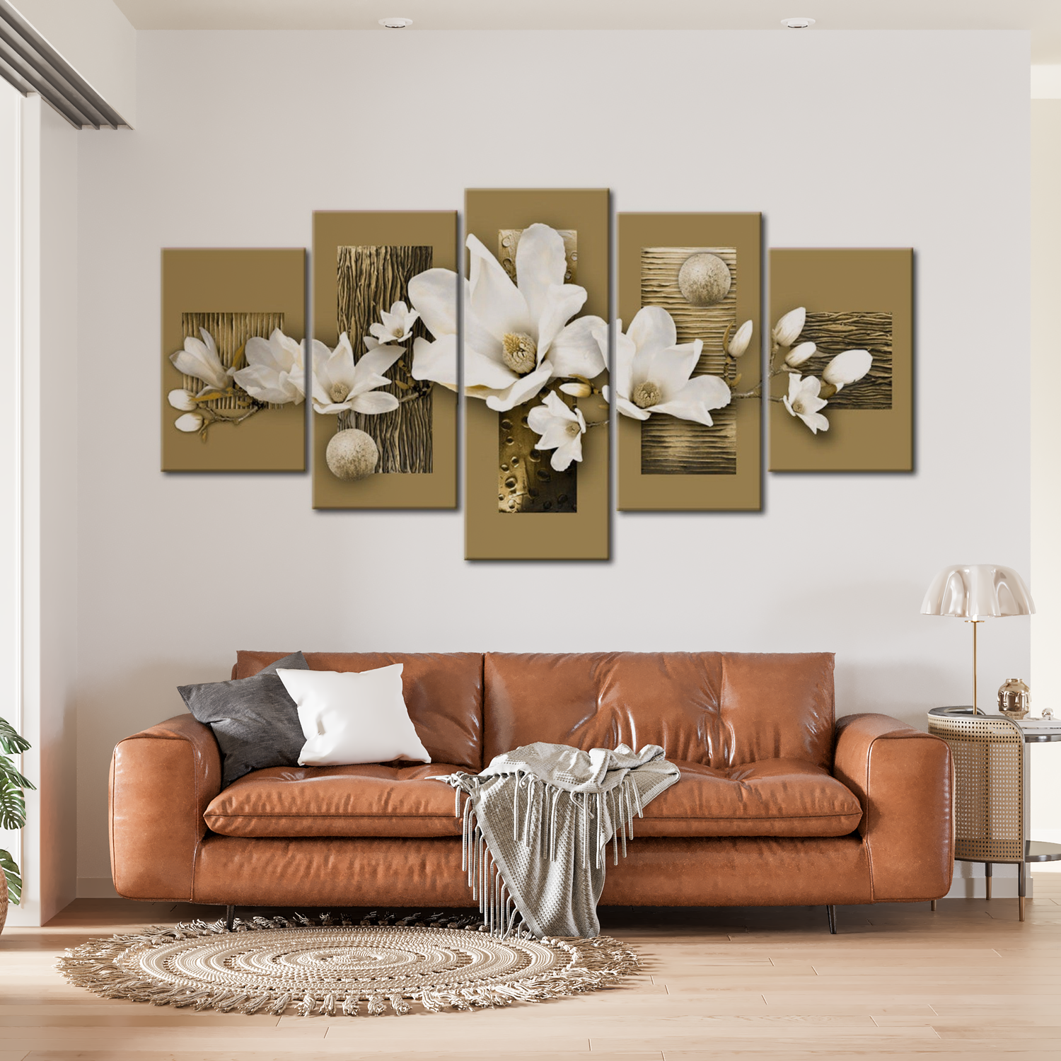 Stretched Canvas Floral Art - Magnolia Garden 40"Wx20"H