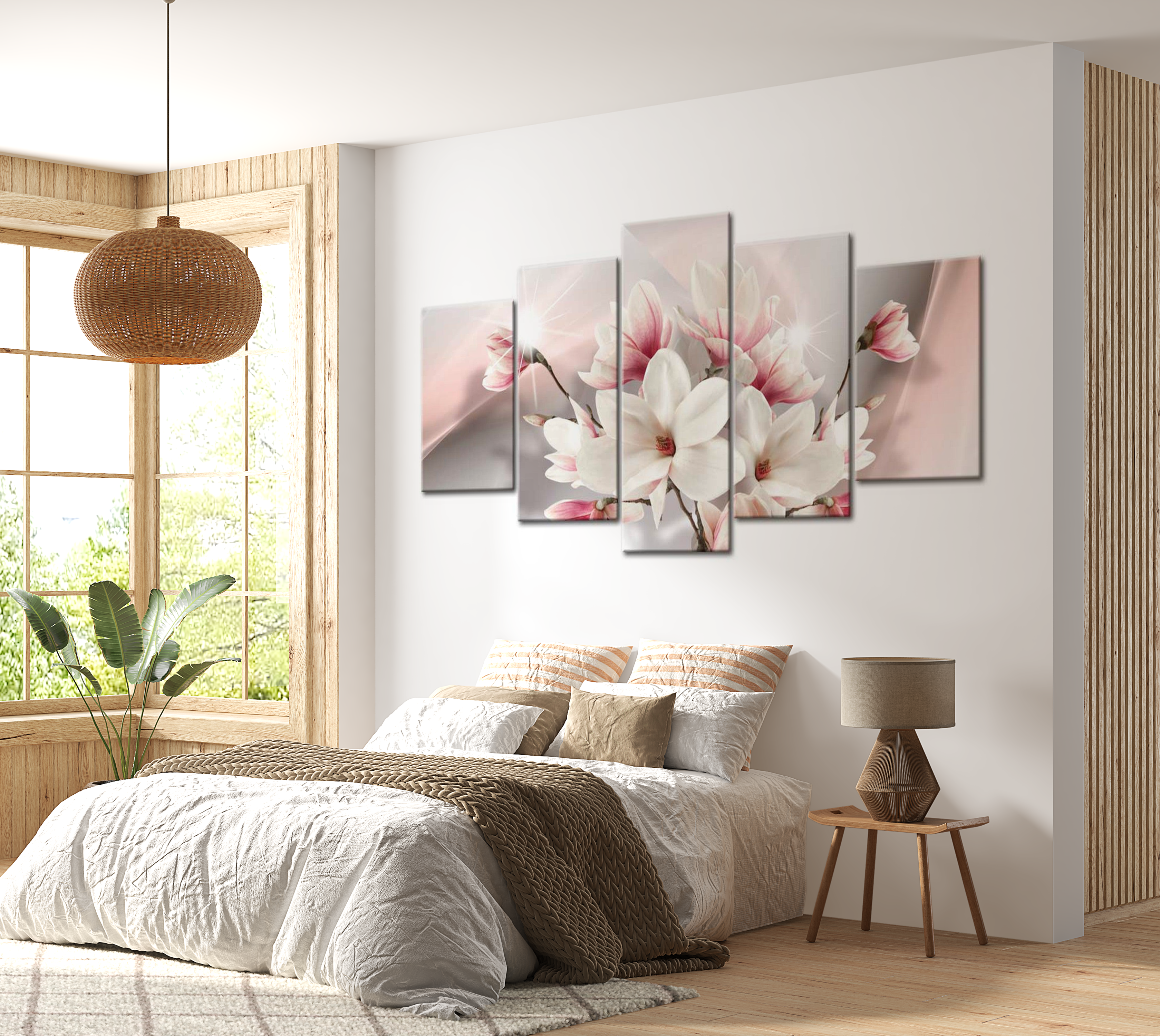 Stretched Canvas Floral Art - Magnolia In Bloom 40"Wx20"H