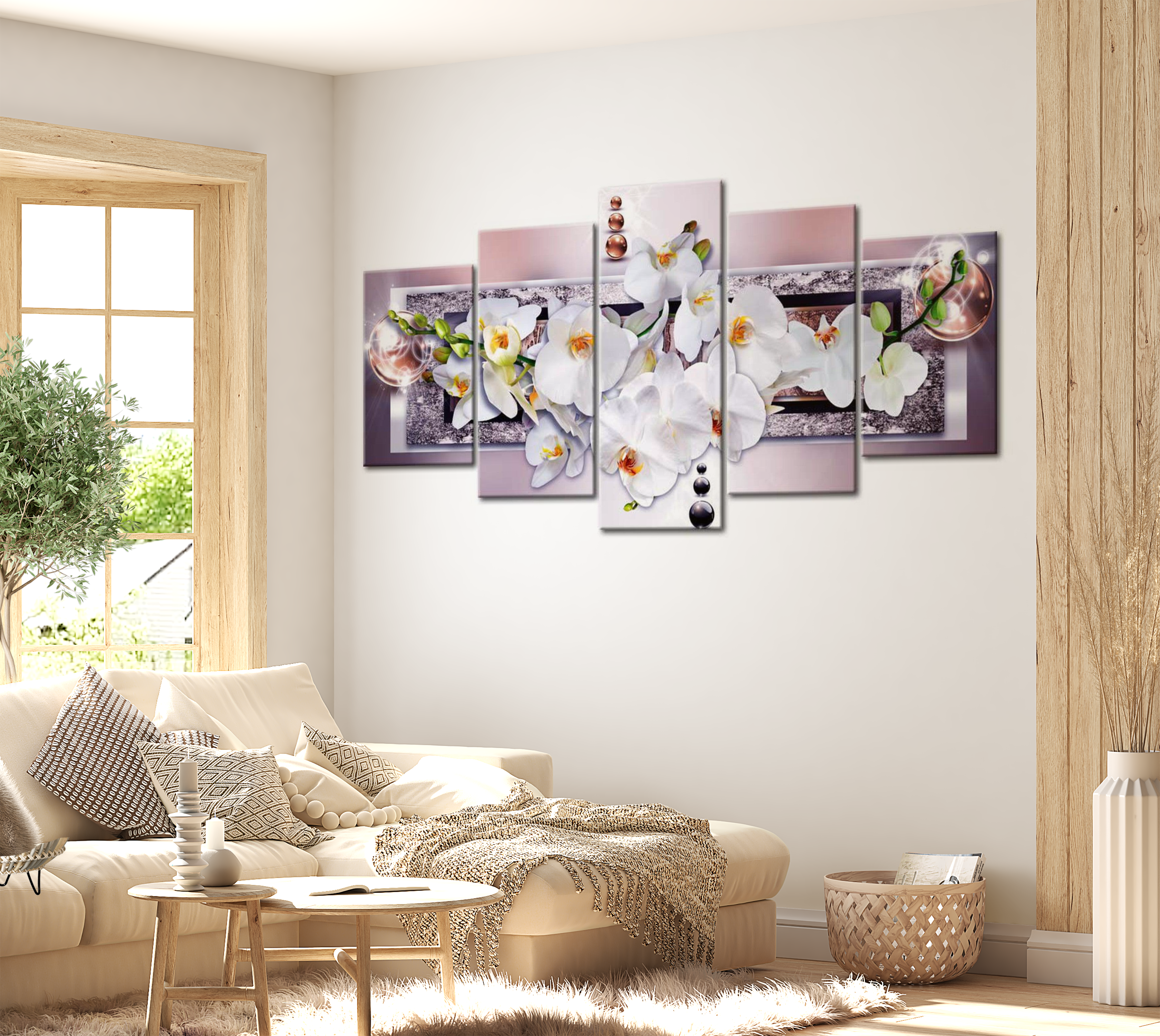 Stretched Canvas Floral Art - Mysterious Orchid 40"Wx20"H