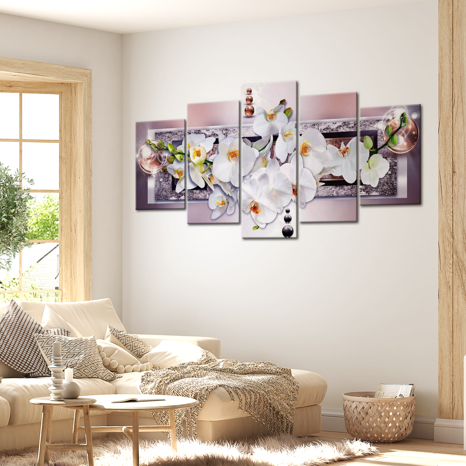 Stretched Canvas Floral Art - Mysterious Orchid 40"Wx20"H