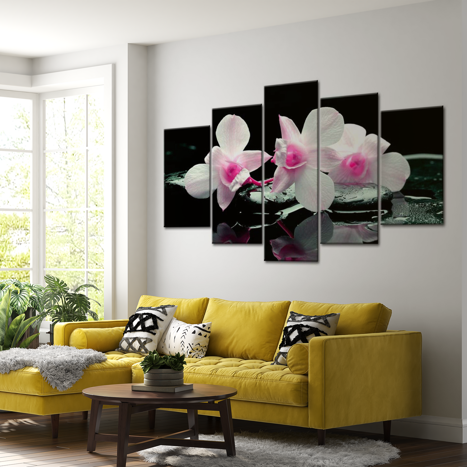 Stretched Canvas Floral Art - Rest Of Orchids 40"Wx20"H
