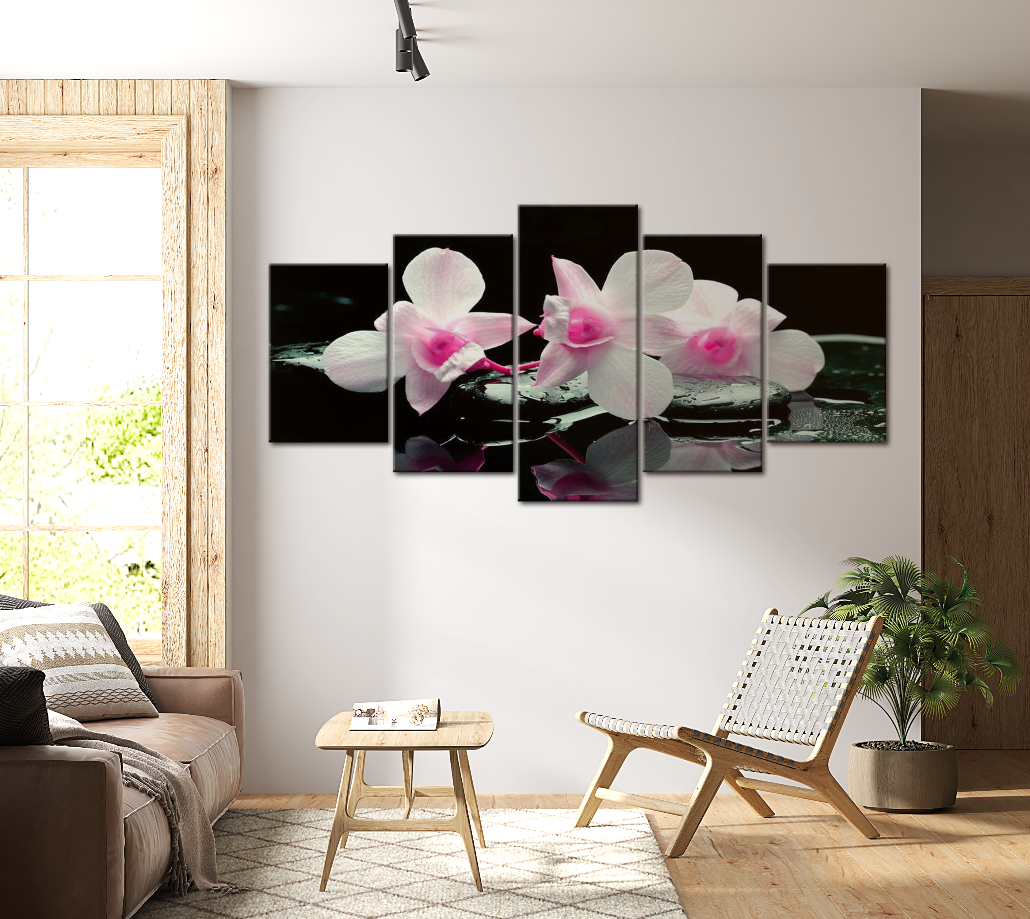 Stretched Canvas Floral Art - Rest Of Orchids 40"Wx20"H