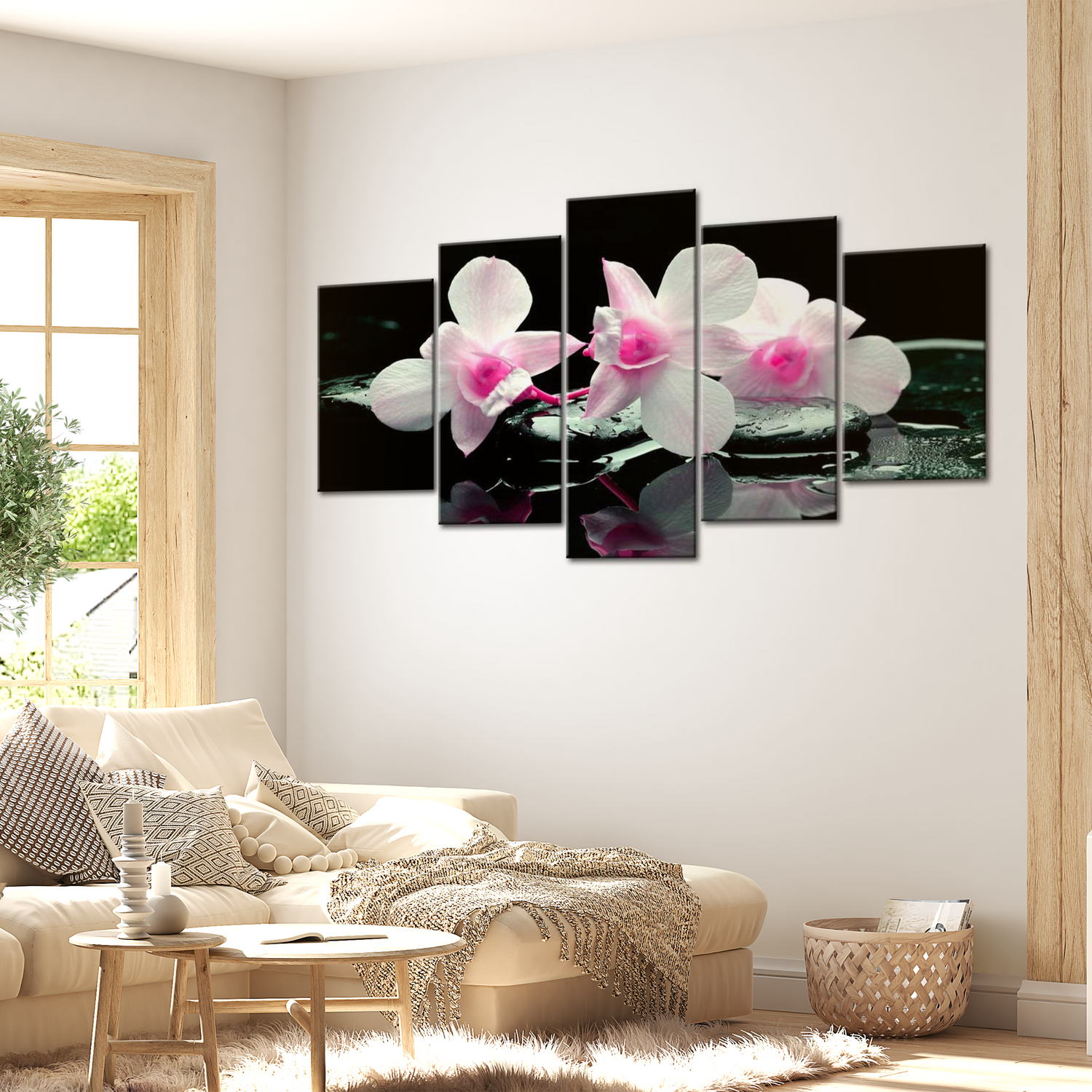 Stretched Canvas Floral Art - Rest Of Orchids 40"Wx20"H
