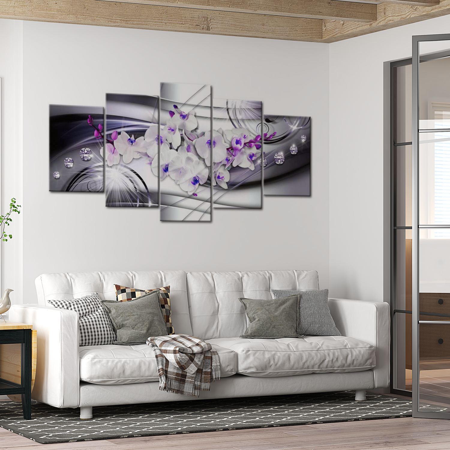 Stretched Canvas Floral Art - Coolness Of Orchid 40"Wx20"H