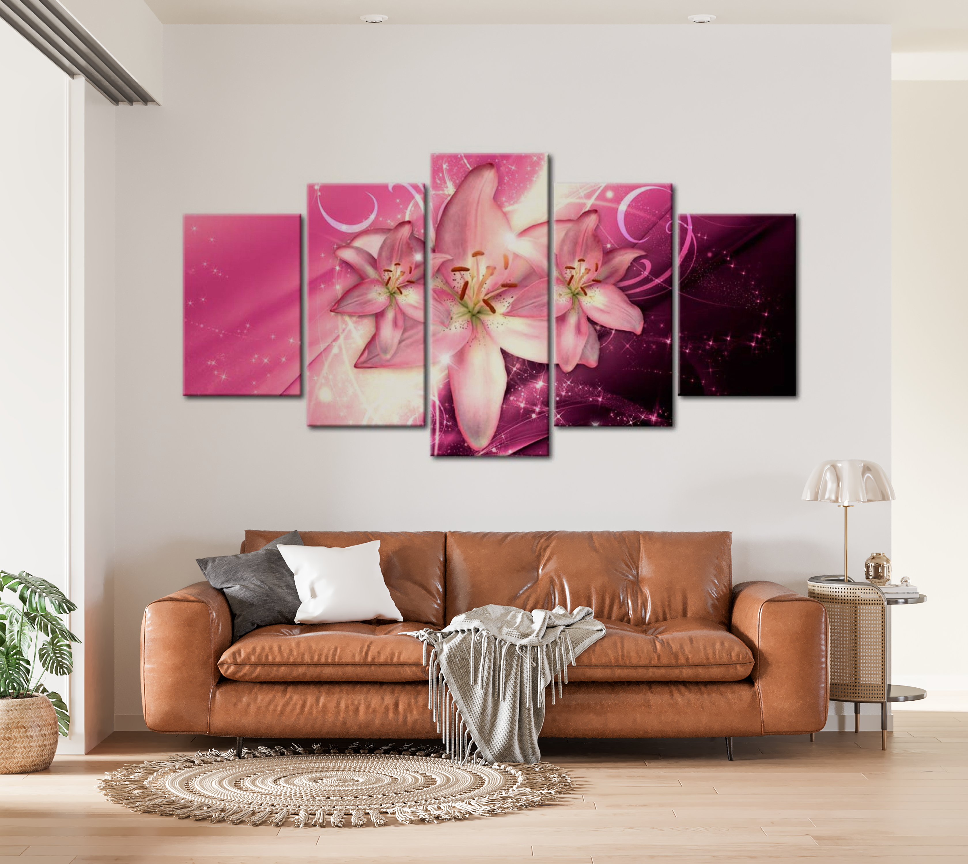 Stretched Canvas Floral Art - Pink Heaven 40"Wx20"H