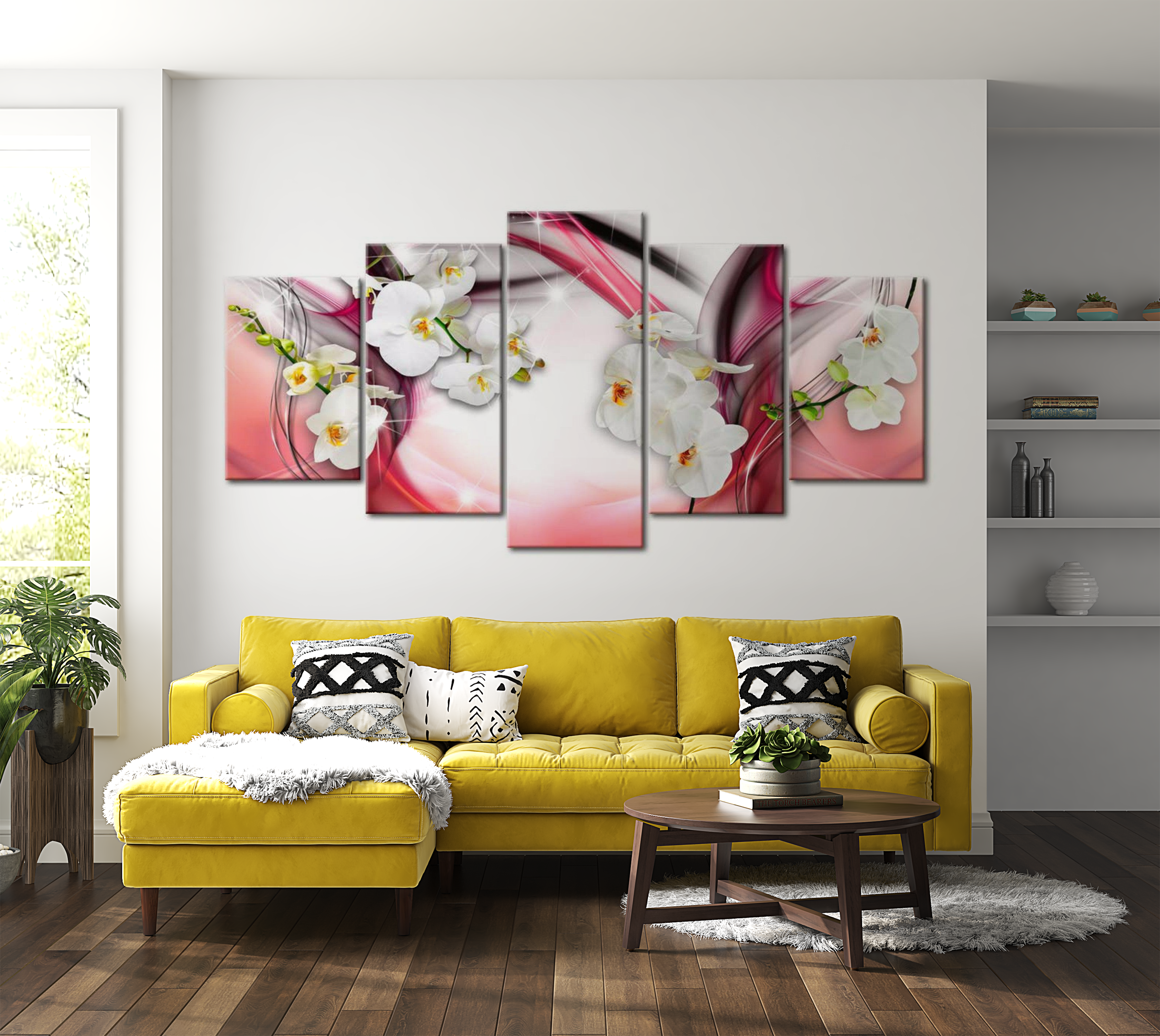 Stretched Canvas Floral Art - Pink Melody 40"Wx20"H