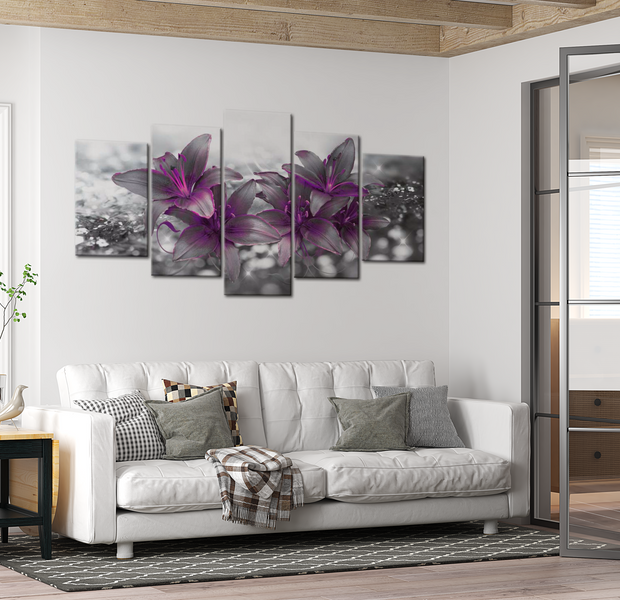 Floral Canvas Wall Art - Princess Of The Night - 5 Pieces