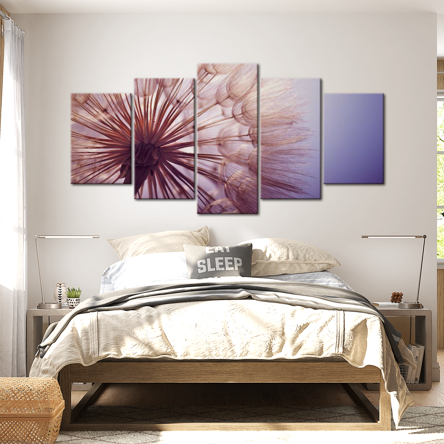 Stretched Canvas Floral Art - Purple Glare 40"Wx20"H