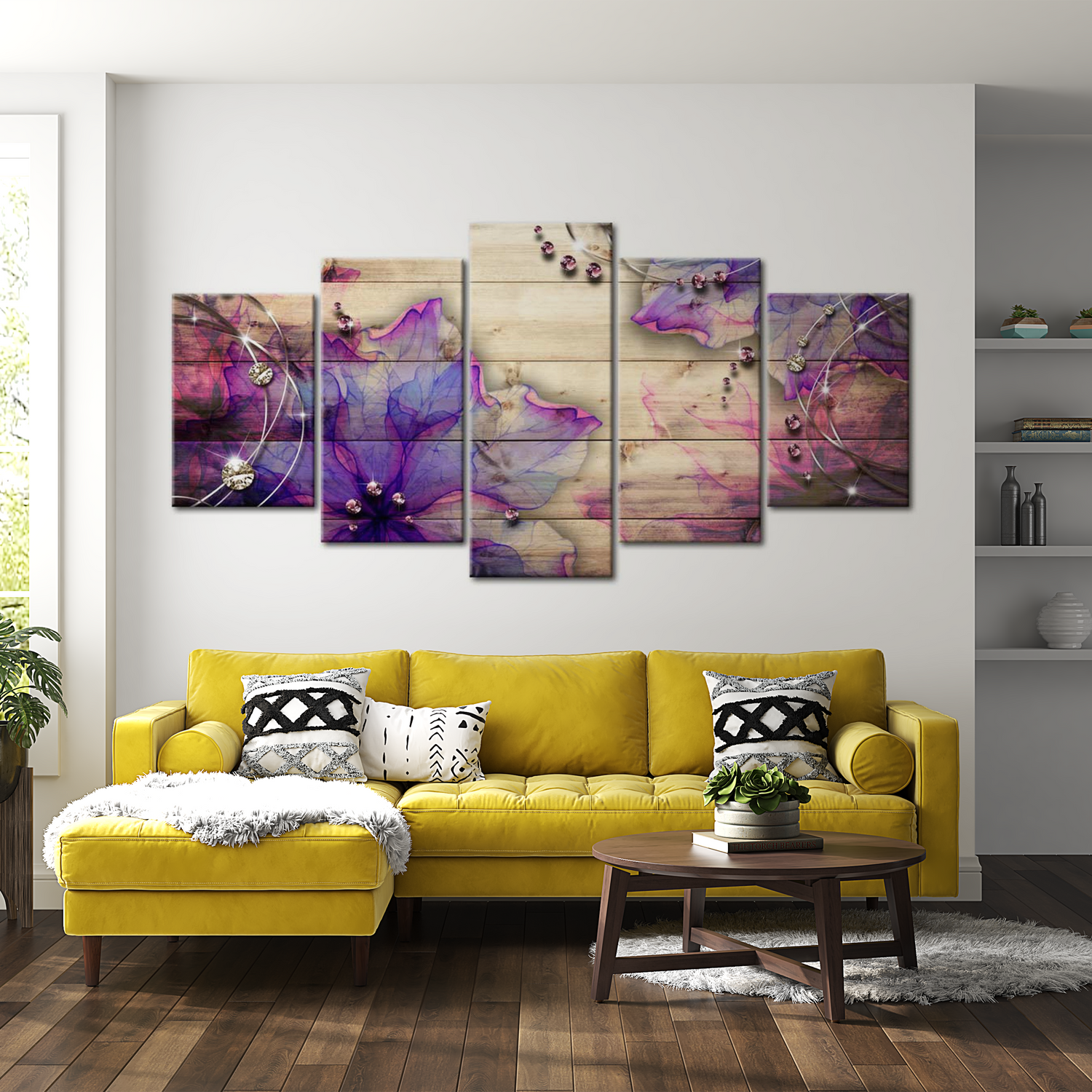 Stretched Canvas Floral Art - Flowers Of Memory 40"Wx20"H