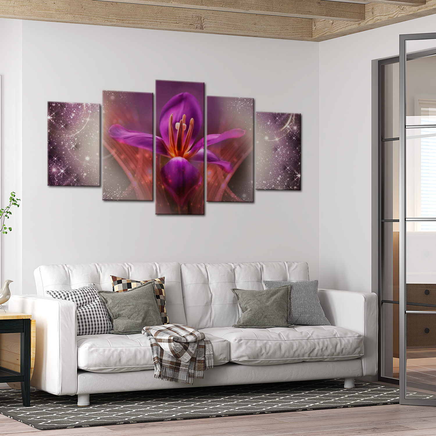 Stretched Canvas Floral Art - Among The Stars 40"Wx20"H