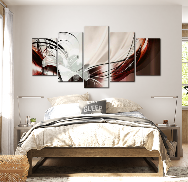 Floral Canvas Wall Art - Queen Of Love - 5 Pieces