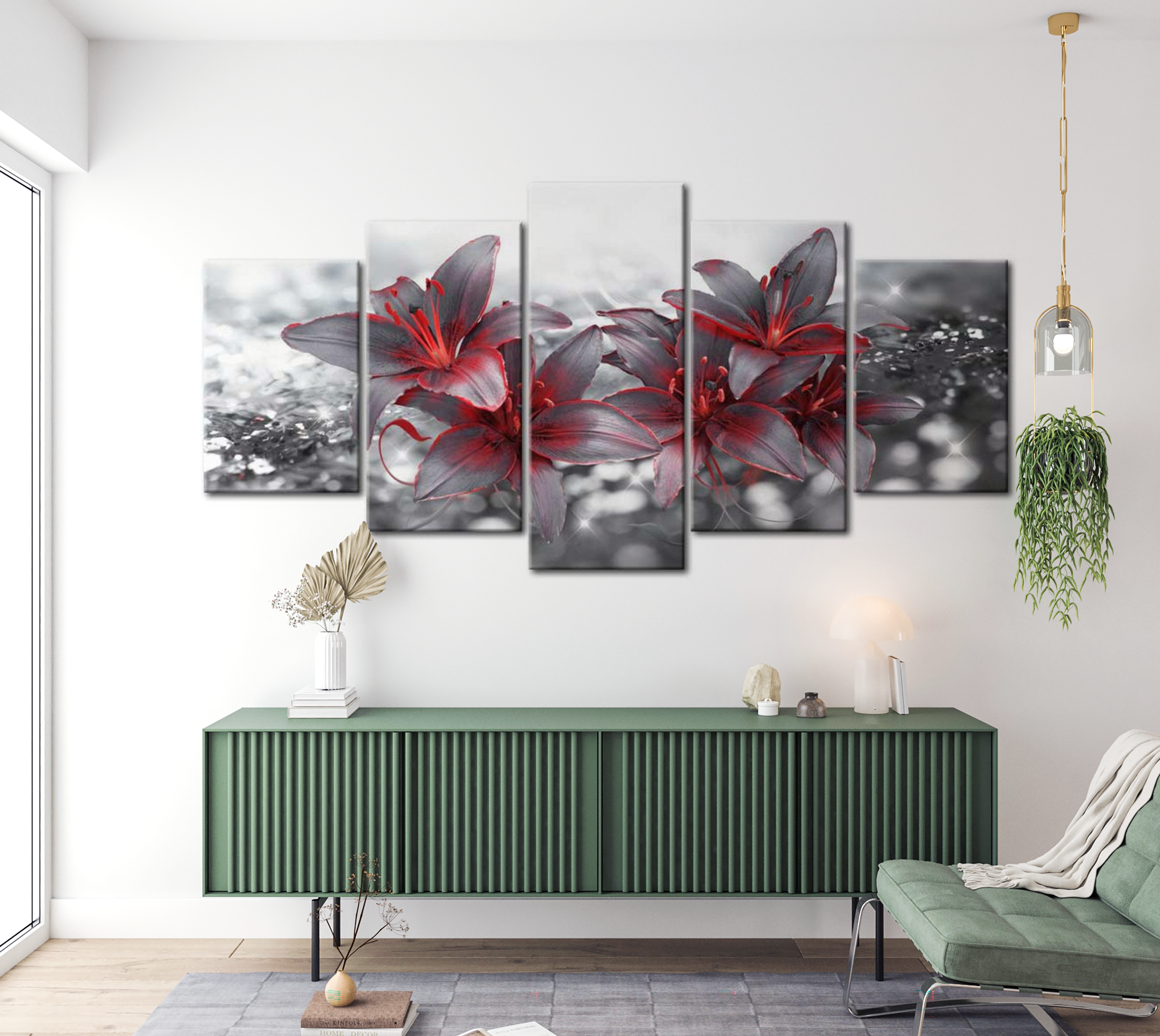 Stretched Canvas Floral Art - Flowers Of Goddess 40"Wx20"H