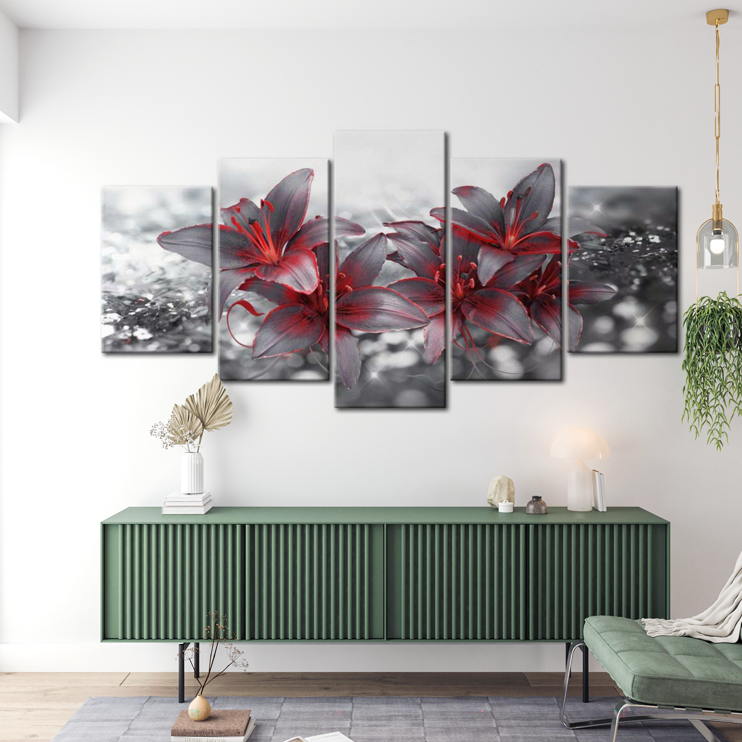 Stretched Canvas Floral Art - Flowers Of Goddess 40"Wx20"H