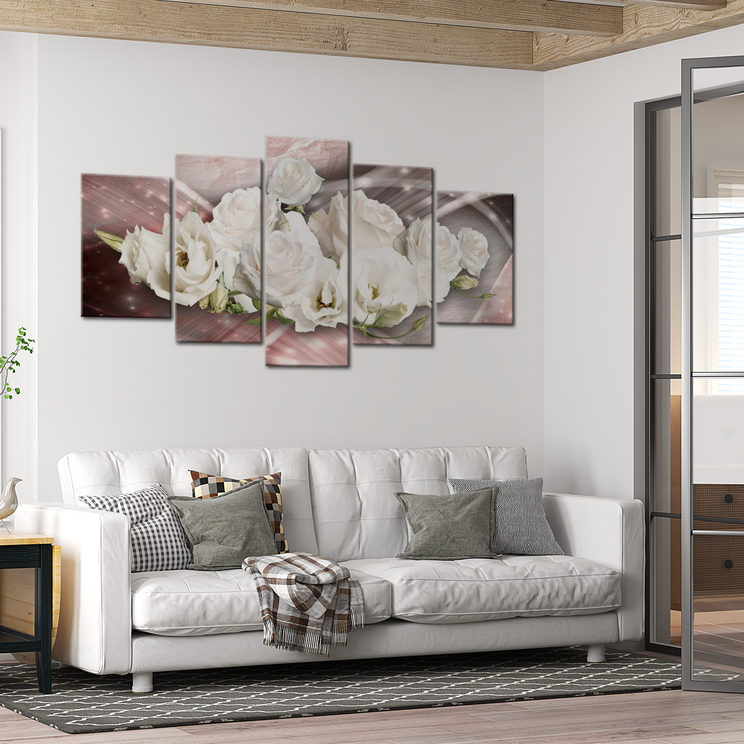Stretched Canvas Floral Art - Romantic Bouquet 40"Wx20"H