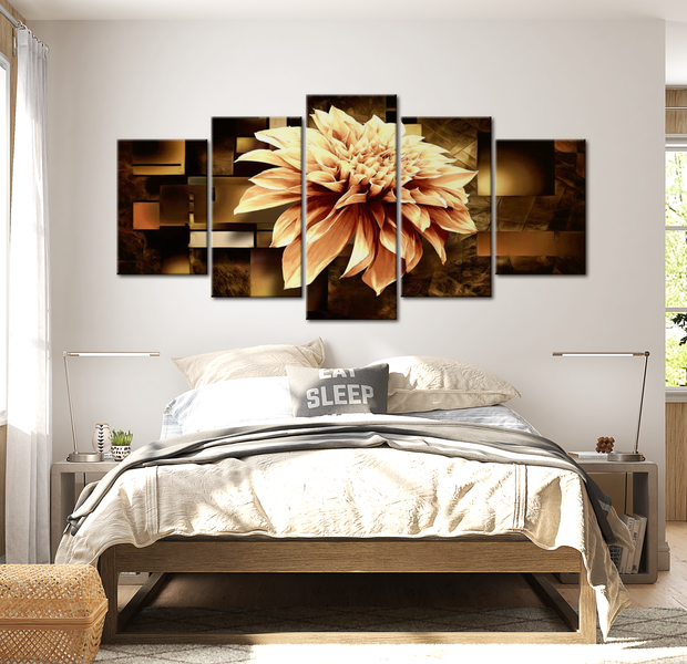Floral Canvas Wall Art - Royal Dahlia - 5 Pieces