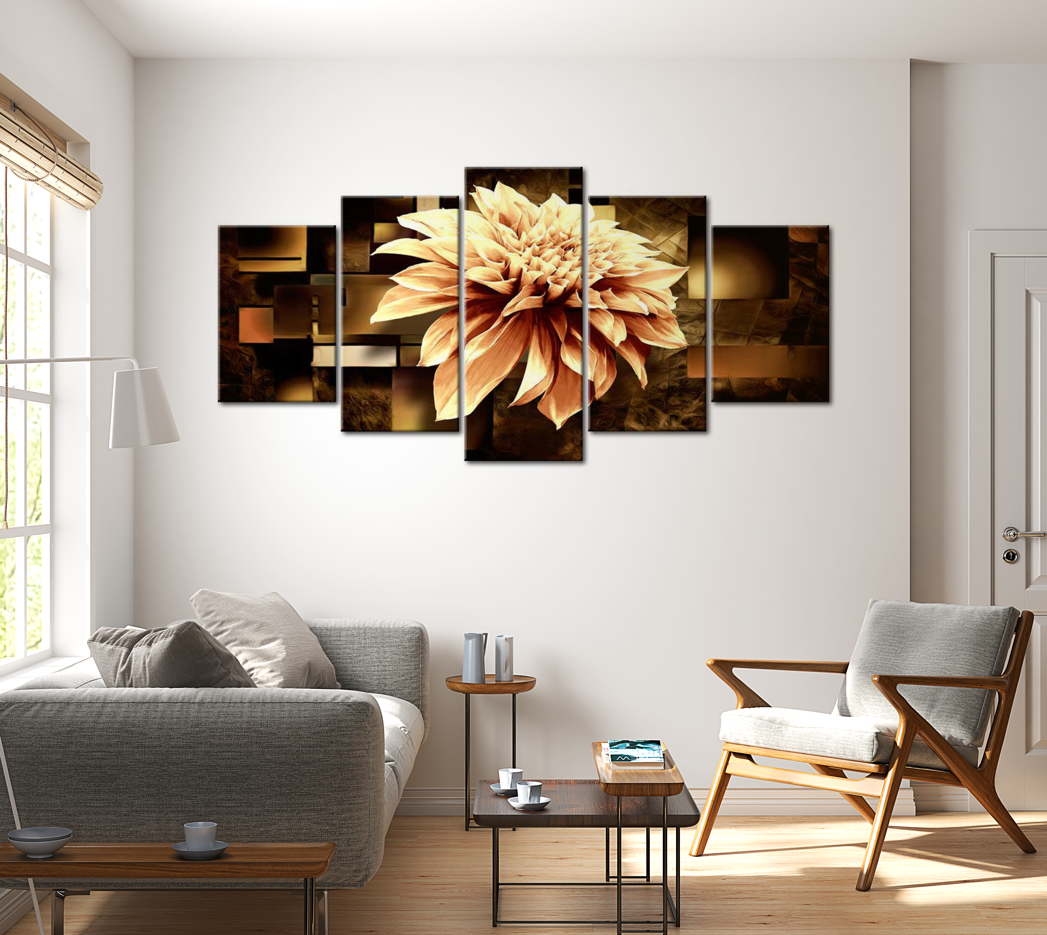 Stretched Canvas Floral Art - Royal Dahlia 40"Wx20"H