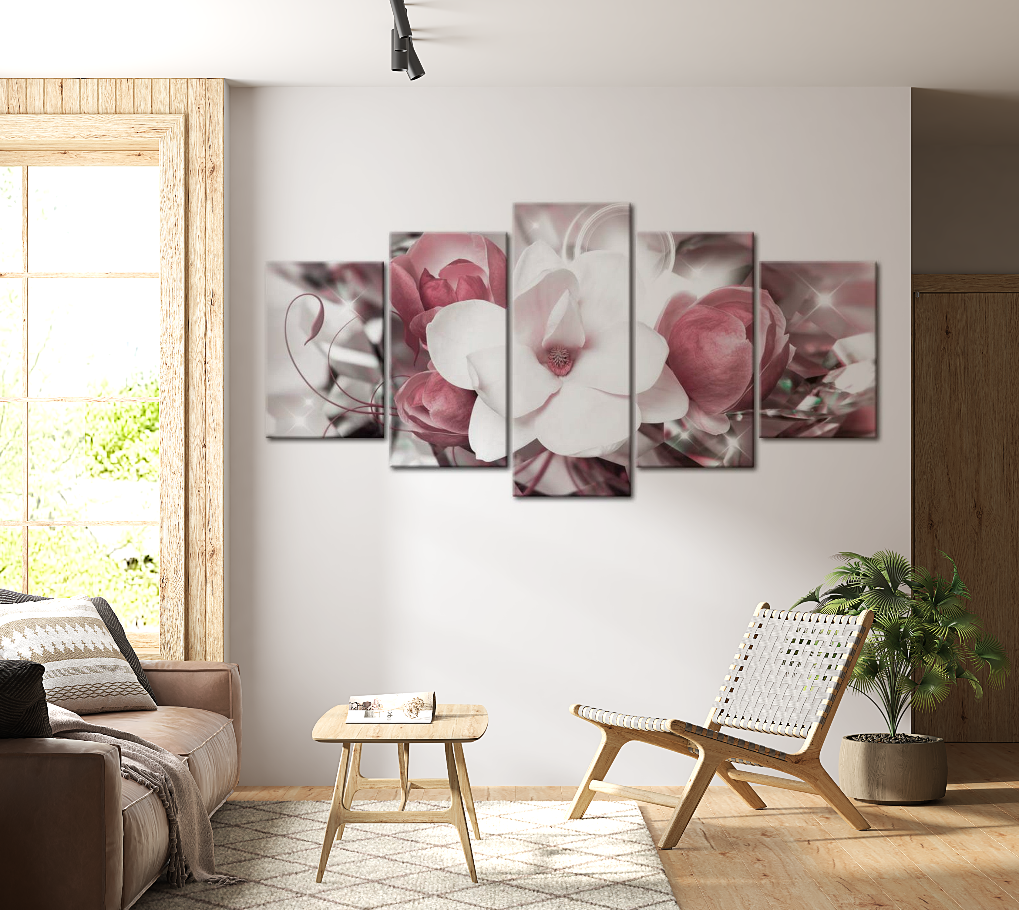 Stretched Canvas Floral Art - Ruby Goddess 40"Wx20"H