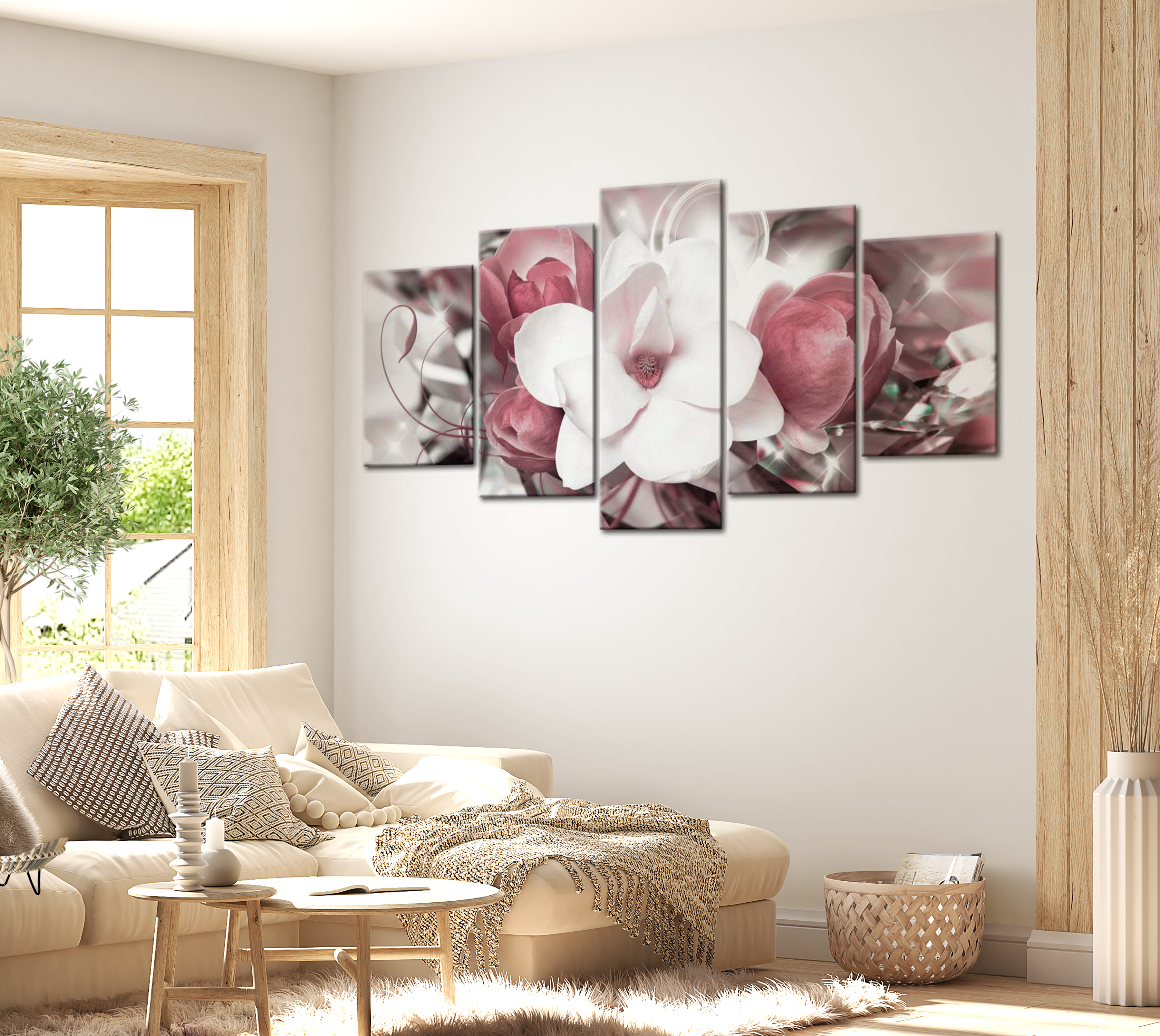 Stretched Canvas Floral Art - Ruby Goddess 40"Wx20"H