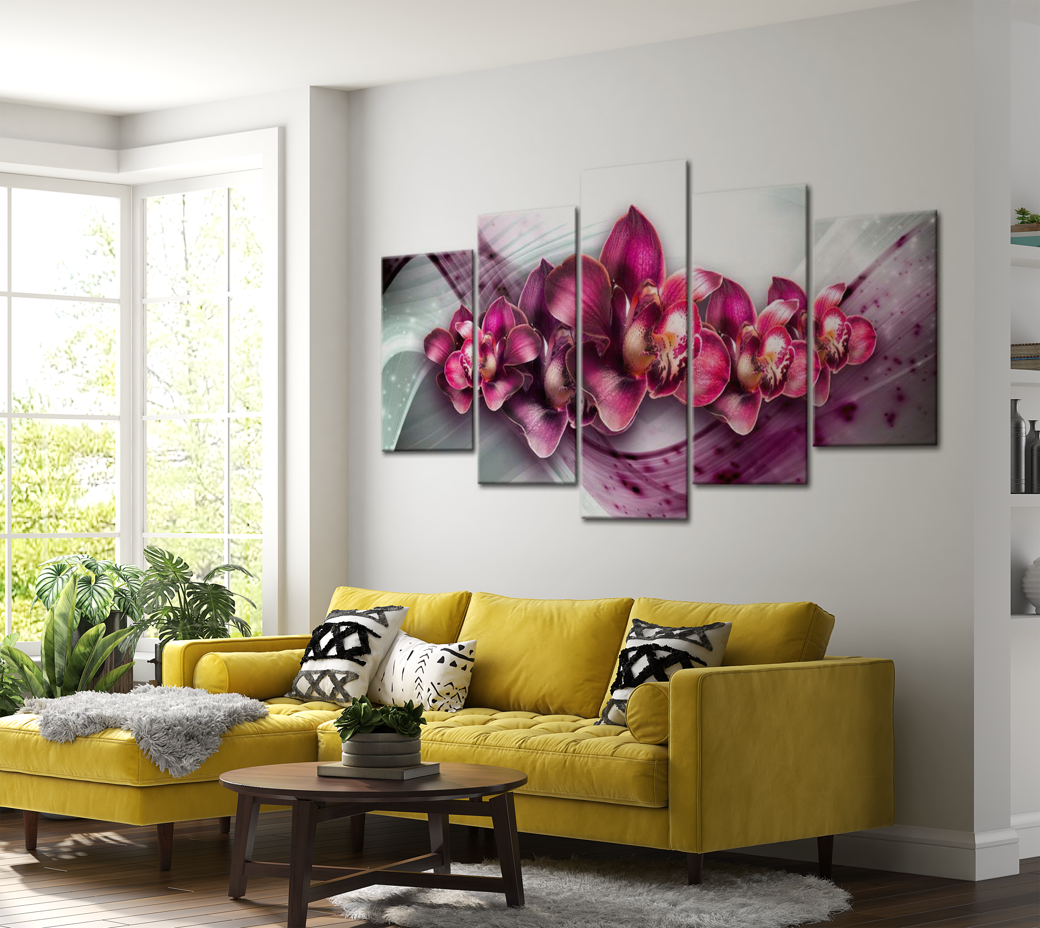 Stretched Canvas Floral Art - Ruby Queen 40"Wx20"H