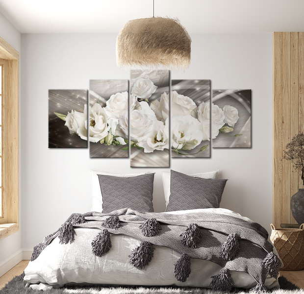 Floral Canvas Wall Art - Secret Of A Rose - 5 Pieces