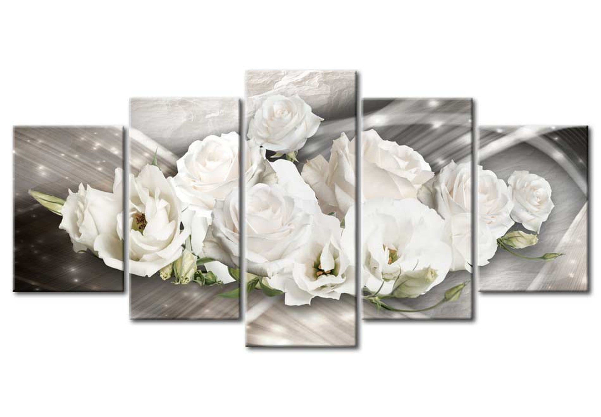 Floral Canvas Wall Art - Secret Of A Rose - 5 Pieces