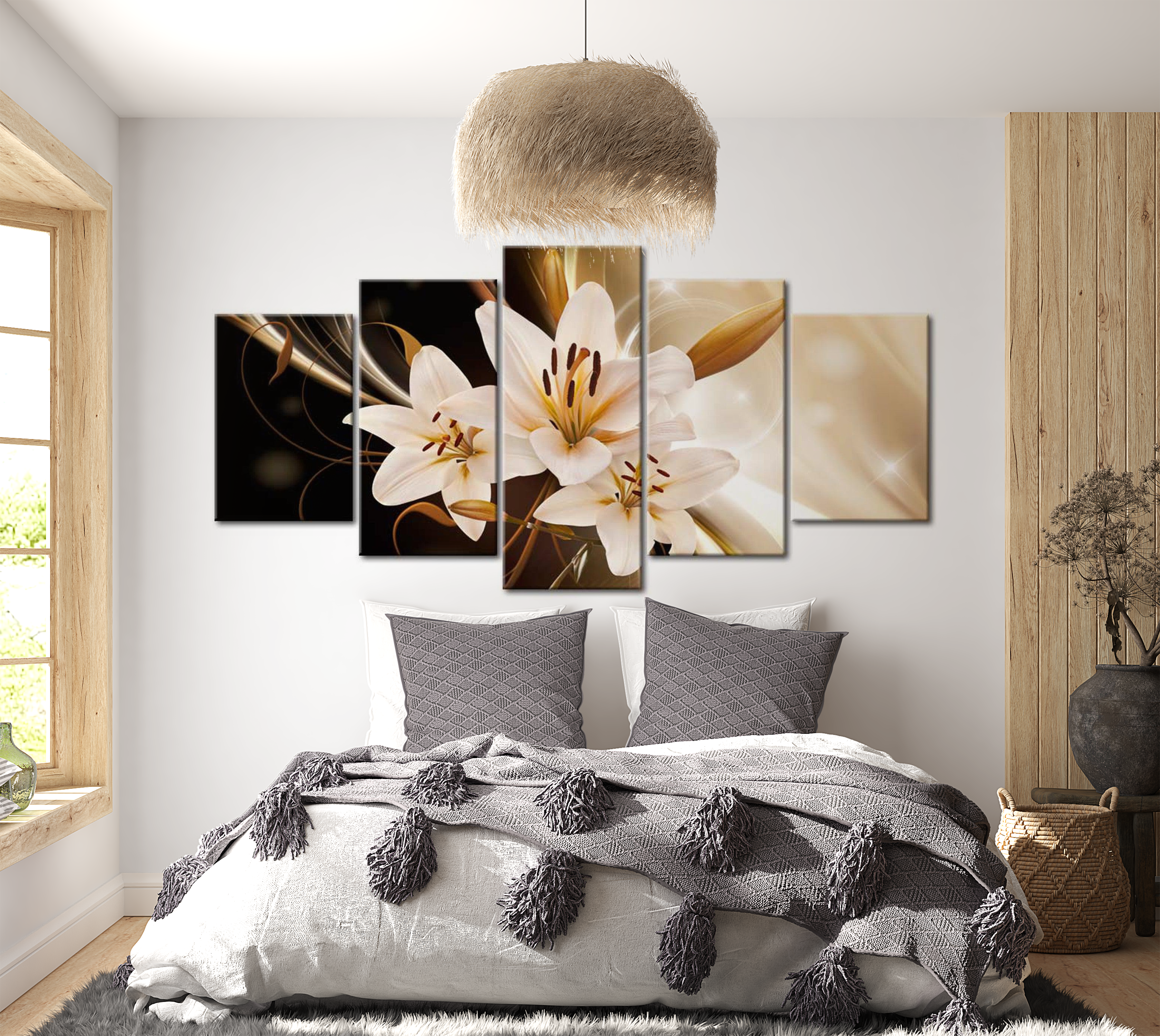 Floral Canvas Wall Art - Siren Song - 5 Pieces