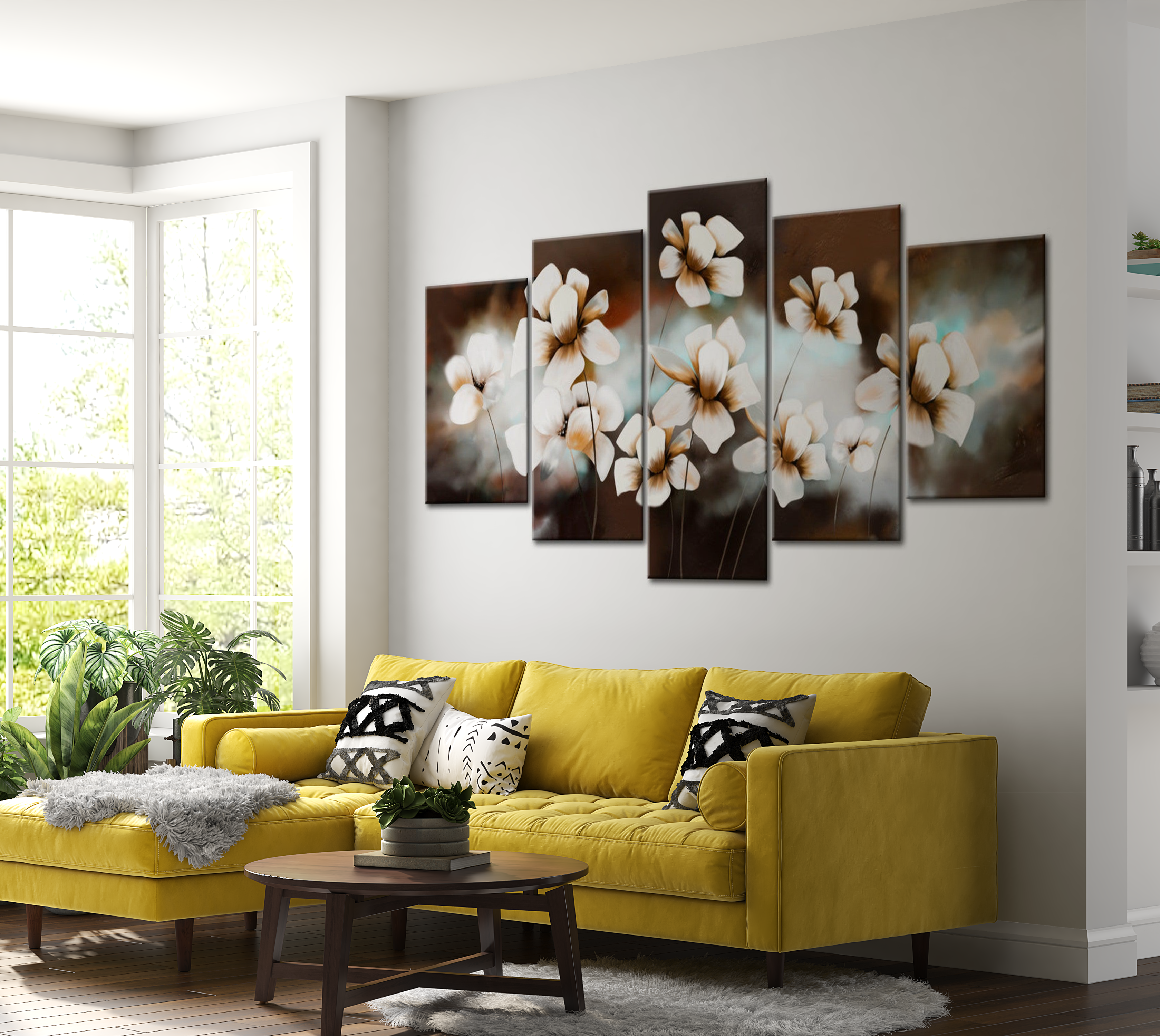 Stretched Canvas Floral Art - Soft As Silk 40"Wx20"H