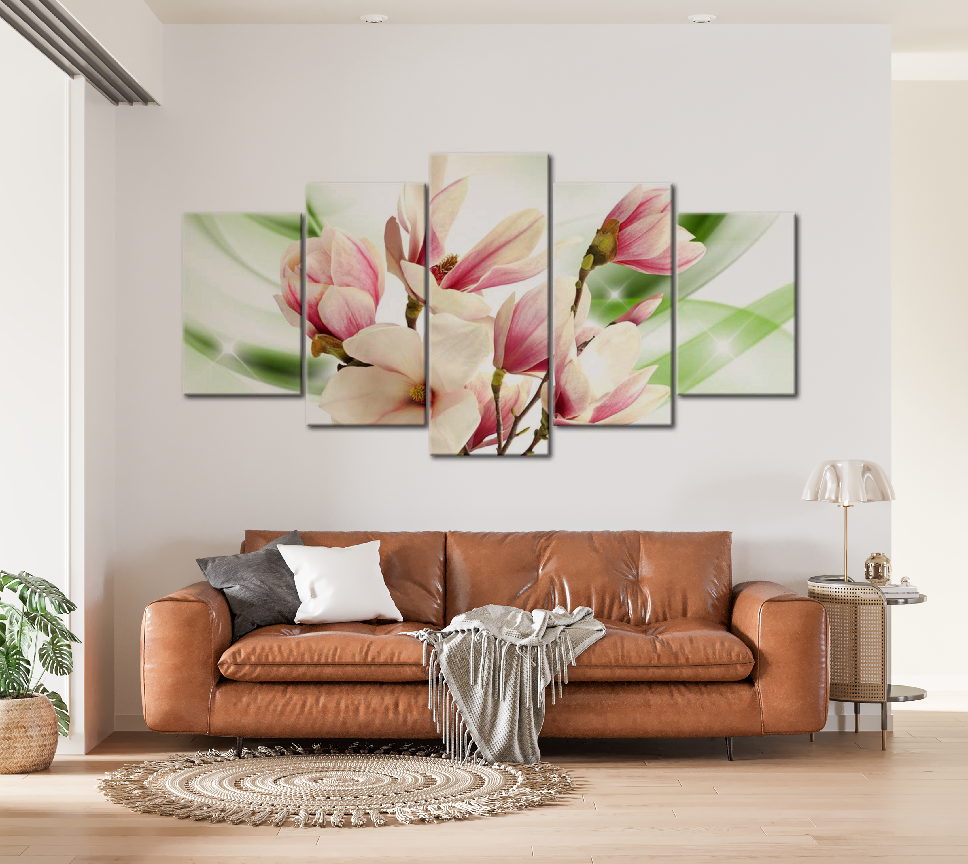 Floral Canvas Wall Art - Sound Of Spring - 5 Pieces