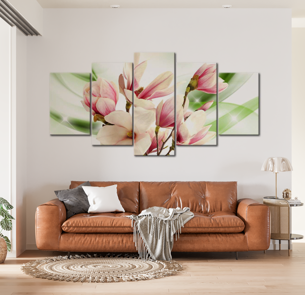Floral Canvas Wall Art - Sound Of Spring - 5 Pieces