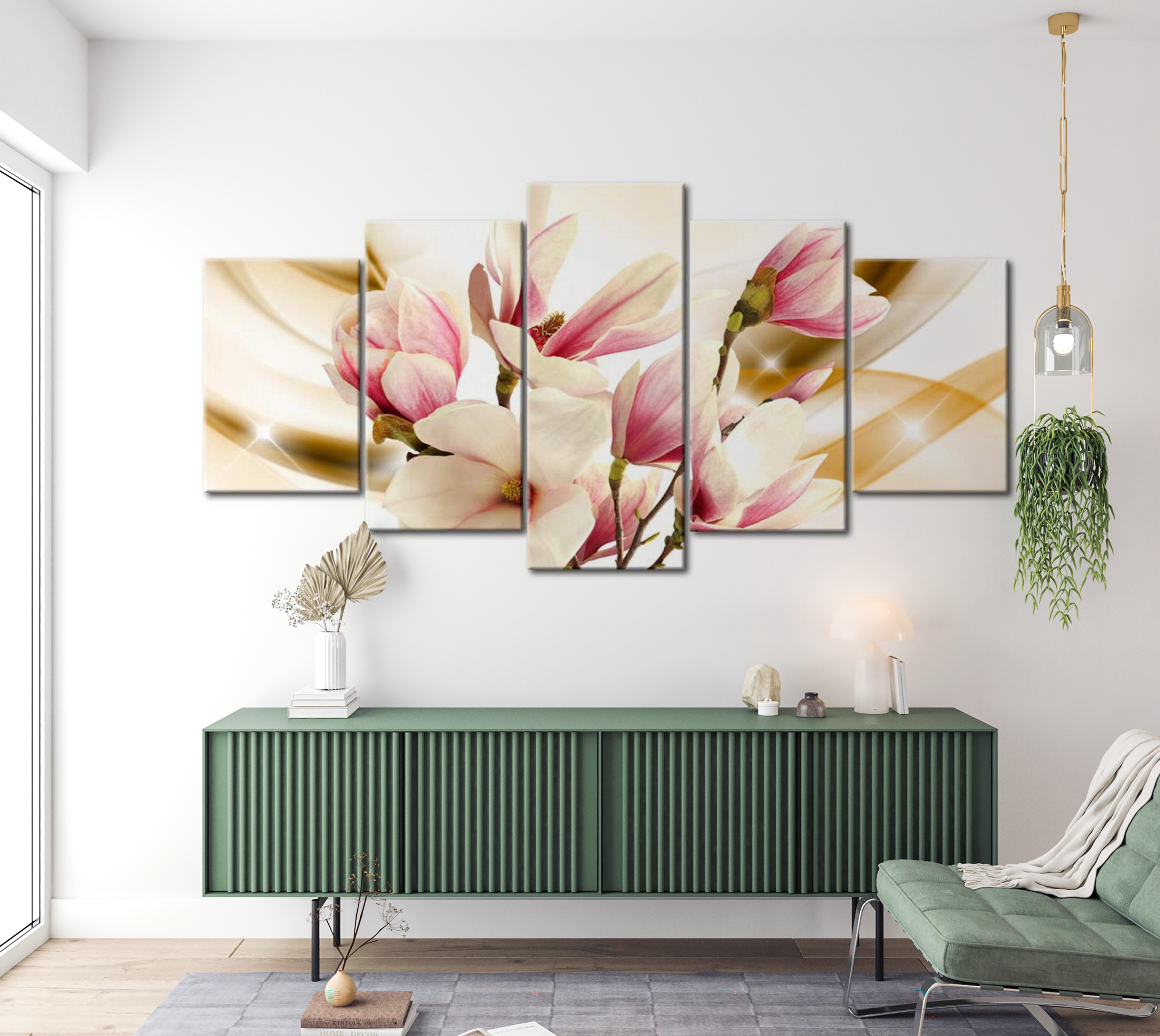 Floral Canvas Wall Art - Spring Breeze - 5 Pieces