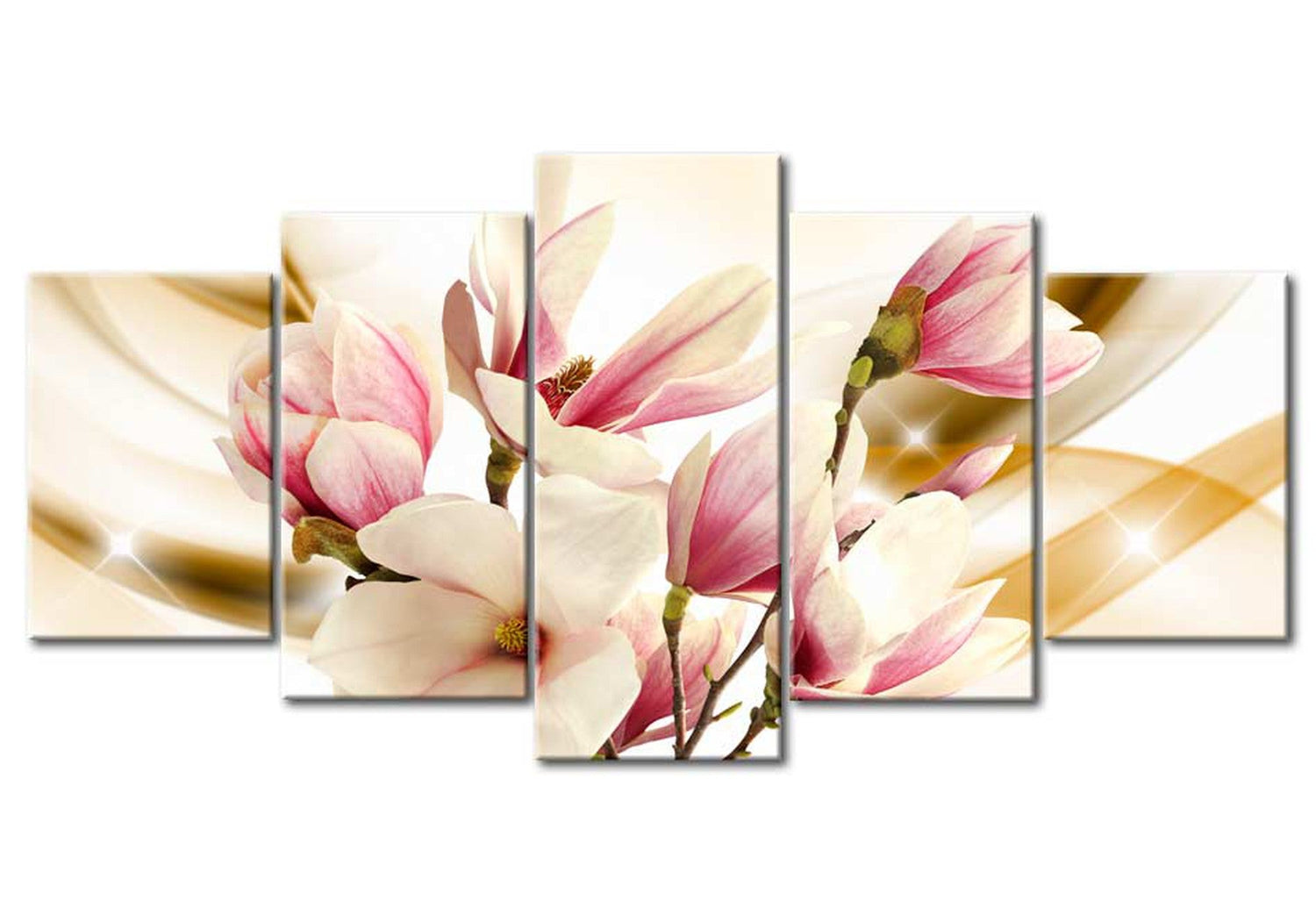Floral Canvas Wall Art - Spring Breeze - 5 Pieces