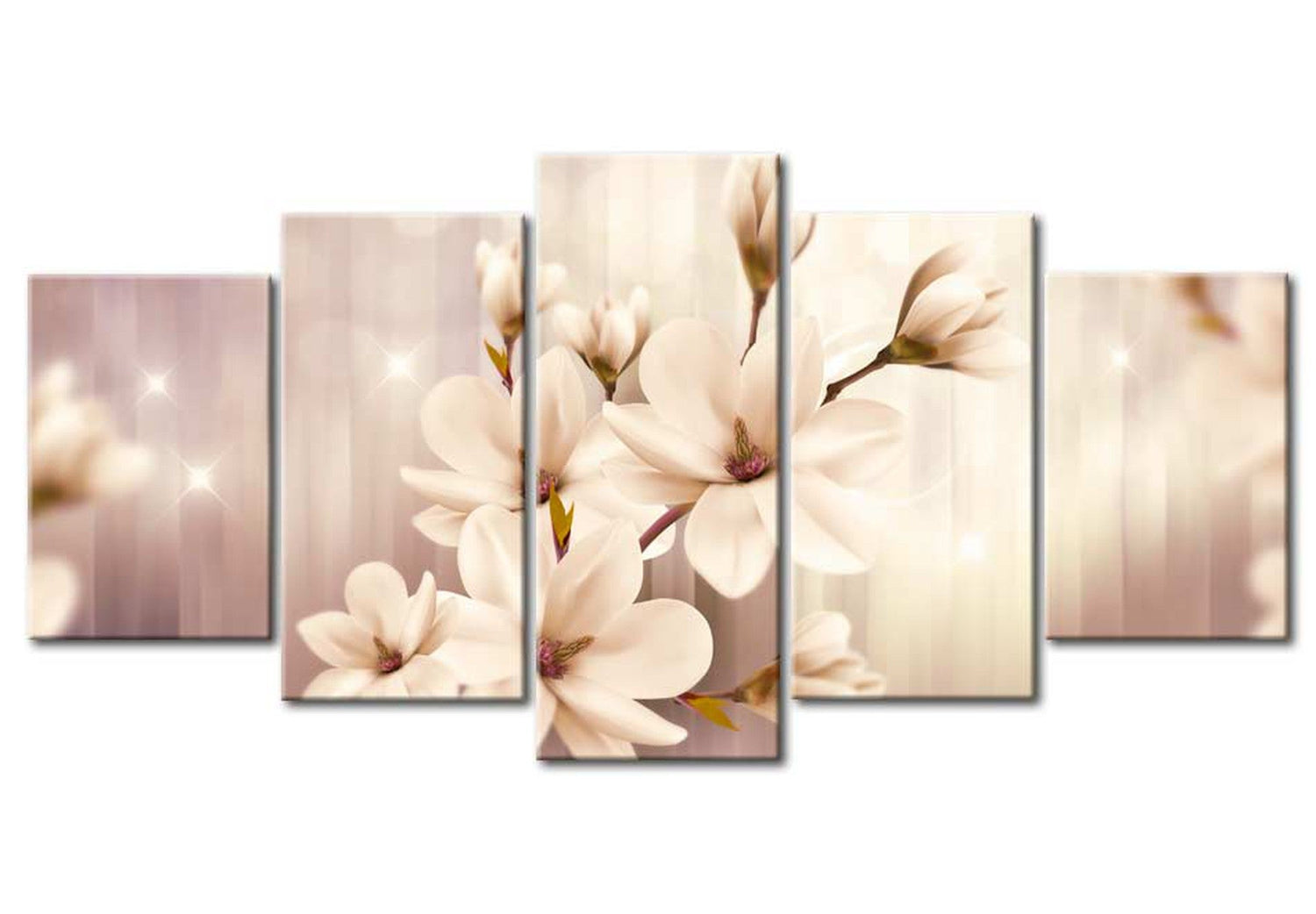 Floral Canvas Wall Art - Summer Glaze - 5 Pieces