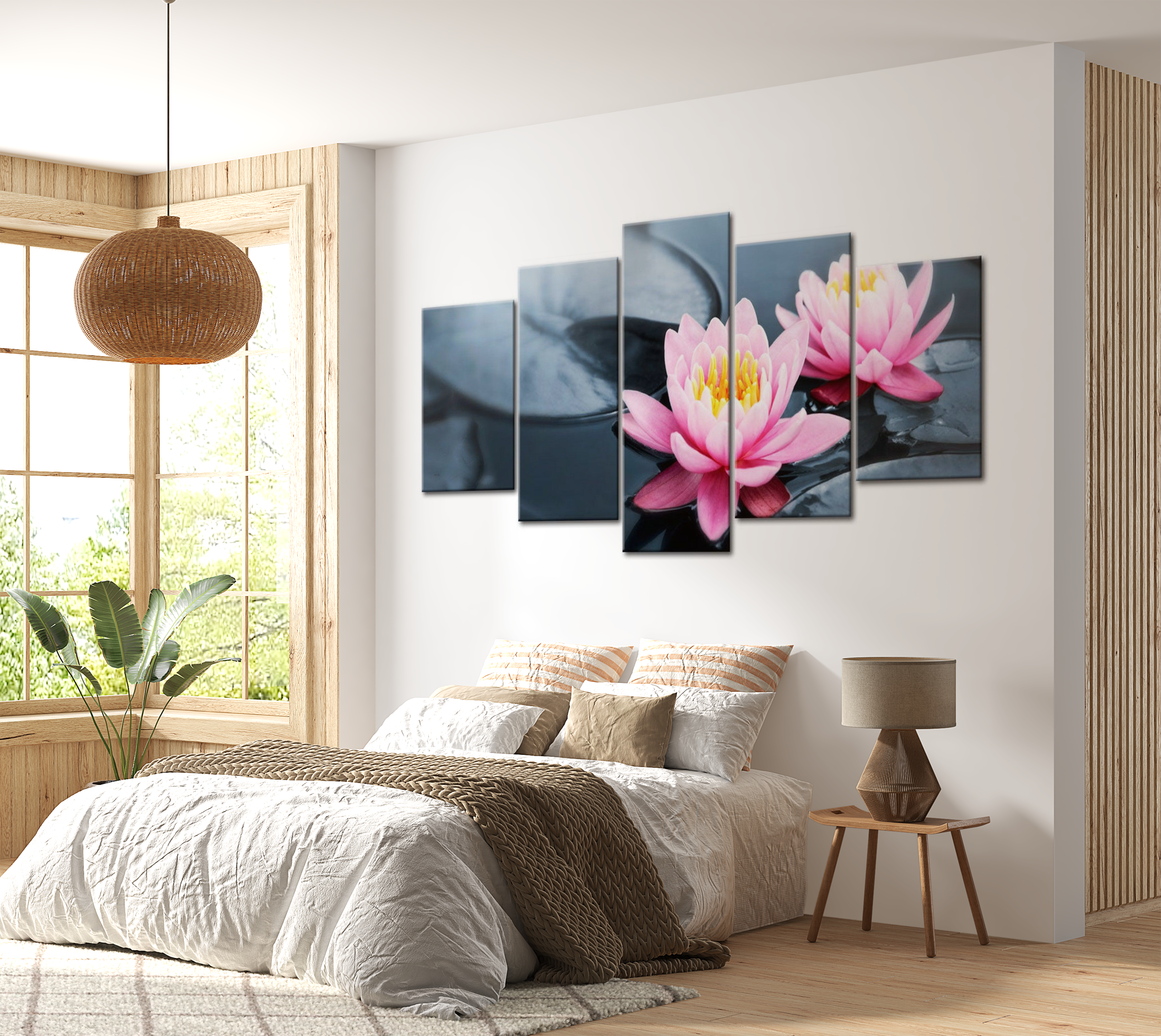 Stretched Canvas Floral Art - Waterlily Dream 40"Wx20"H