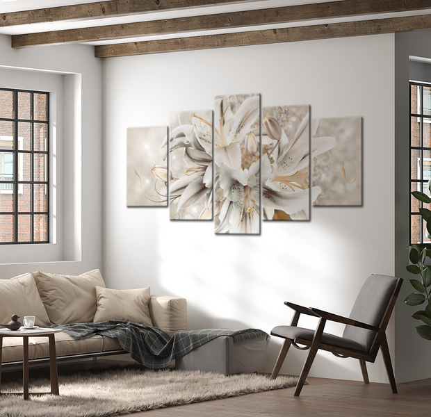 Floral Canvas Wall Art - Winter Bouquet - 5 Pieces