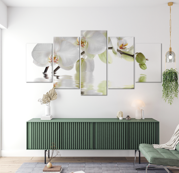 Floral Canvas Wall Art - Wonderful Orchid - 5 Pieces