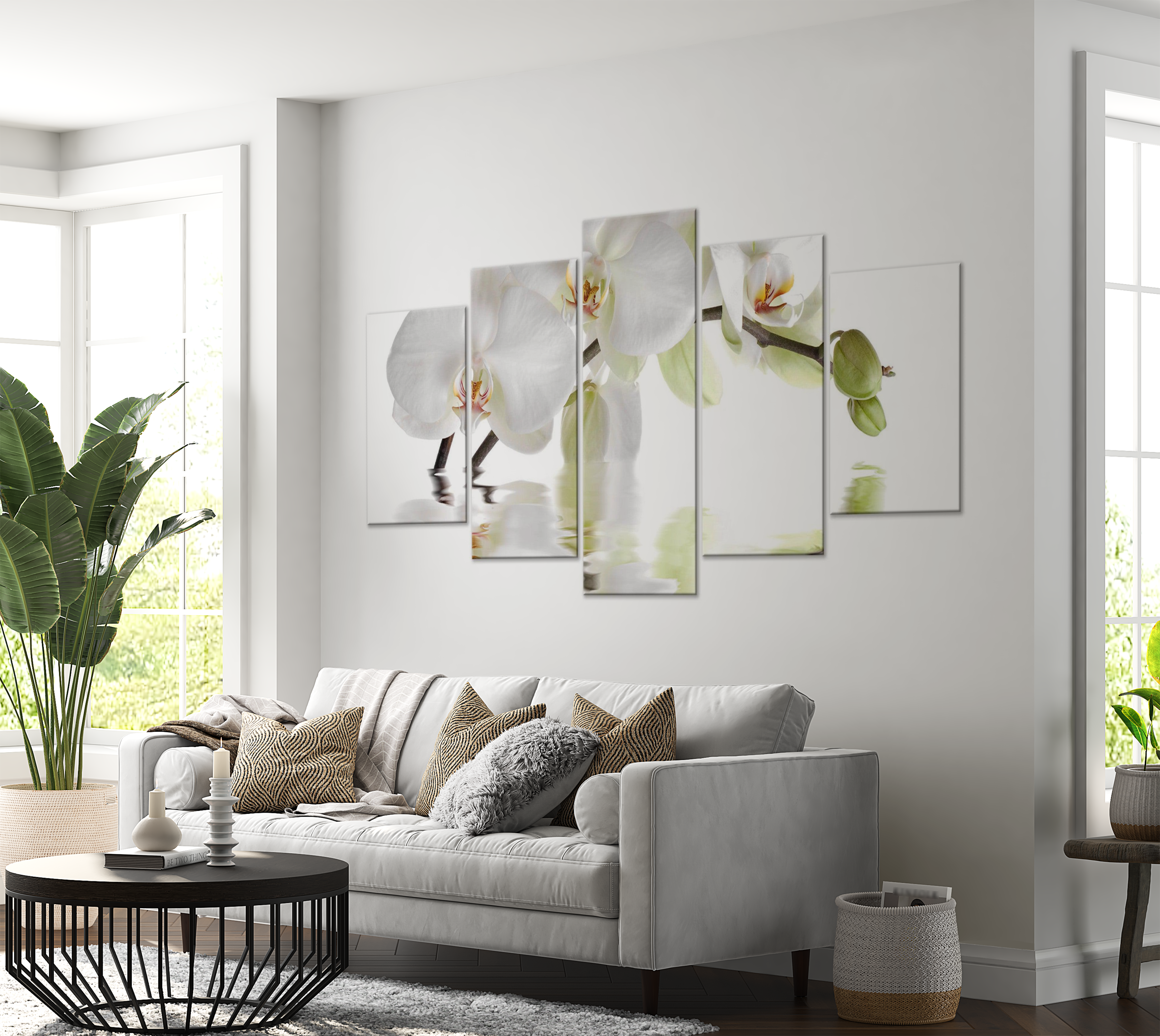 Stretched Canvas Floral Art - Wonderful Orchid Wide 40"Wx20"H