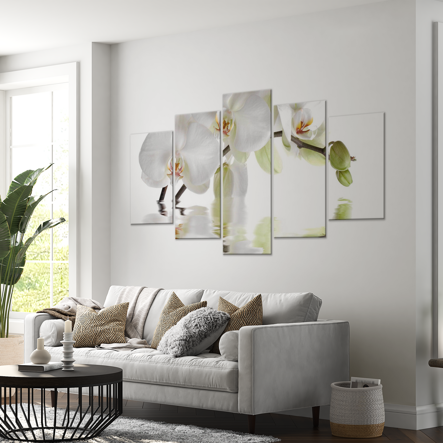 Stretched Canvas Floral Art - Wonderful Orchid Wide 40"Wx20"H