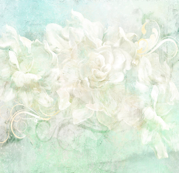 Floral Wallpaper Wall Mural - Pastels Abstract Flowers