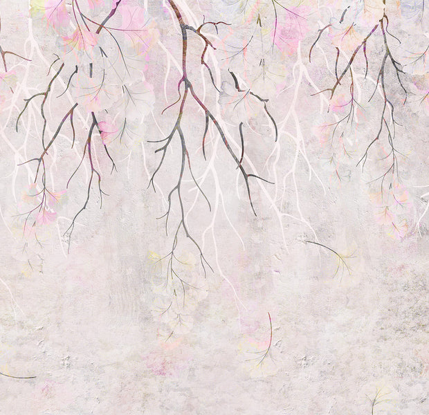 Floral Wallpaper Wall Mural - Pink Fun