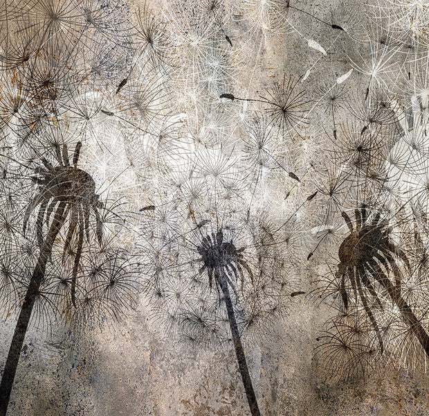 Floral Wallpaper Wall Mural - Silver Tree Fantasy