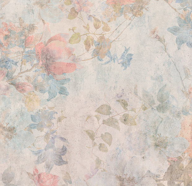 Floral Wallpaper Wall Mural - Soft Tone Garden