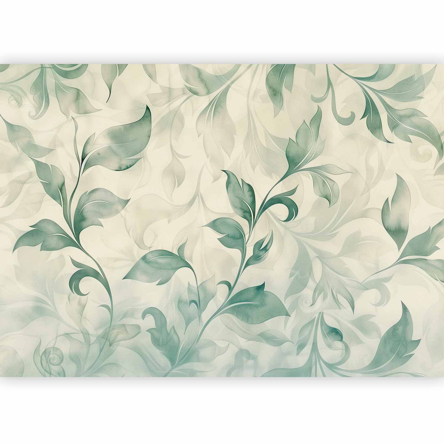 Floral Wallpaper Wall Mural - Watercolor Botanical Motif