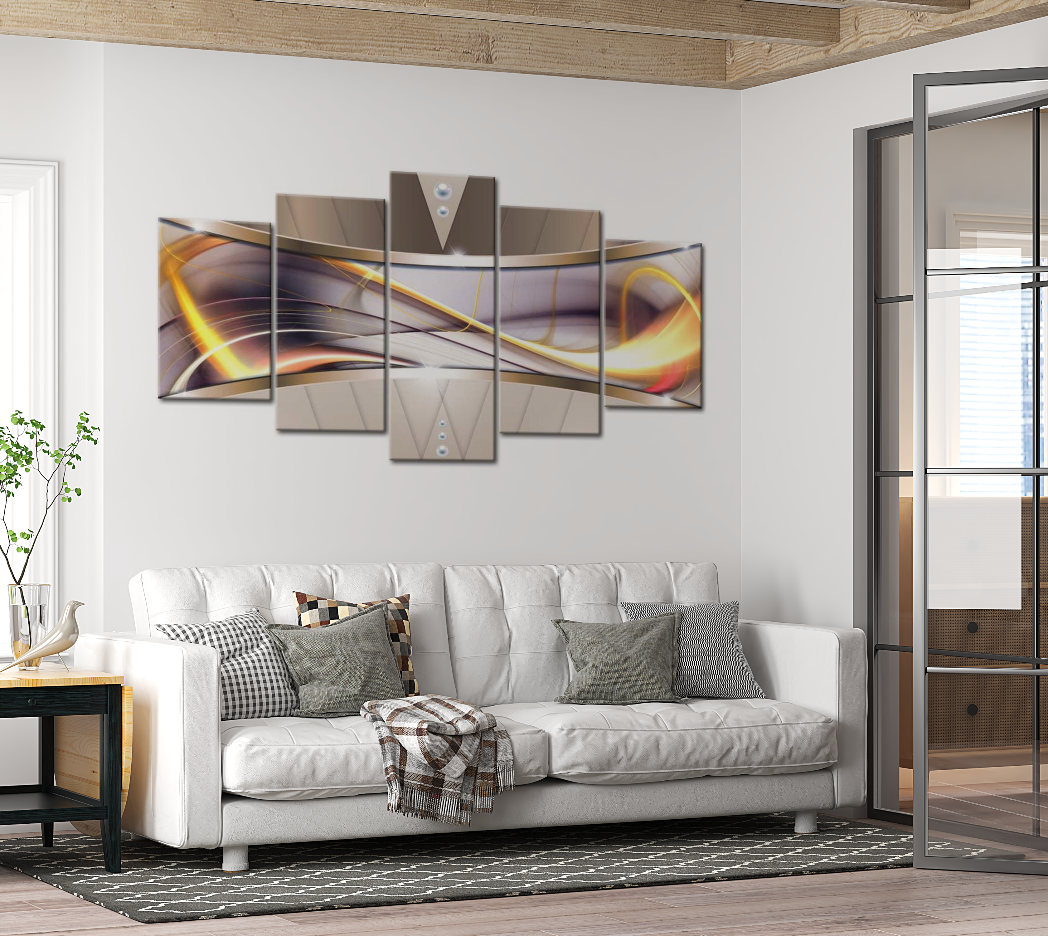 Glam Canvas Wall Art - Big Improvisation - 5 Pieces