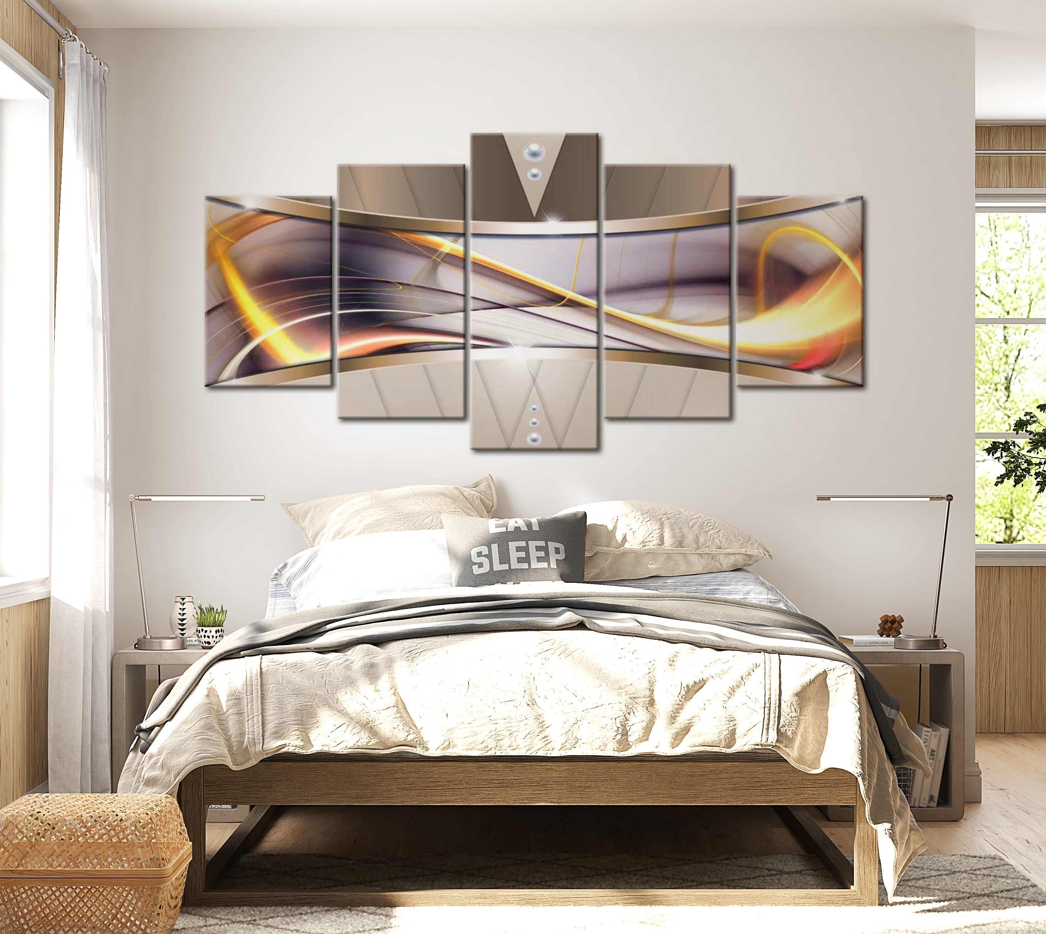 Stretched Canvas Glamour Art - Big Improvisation 40"Wx20"H