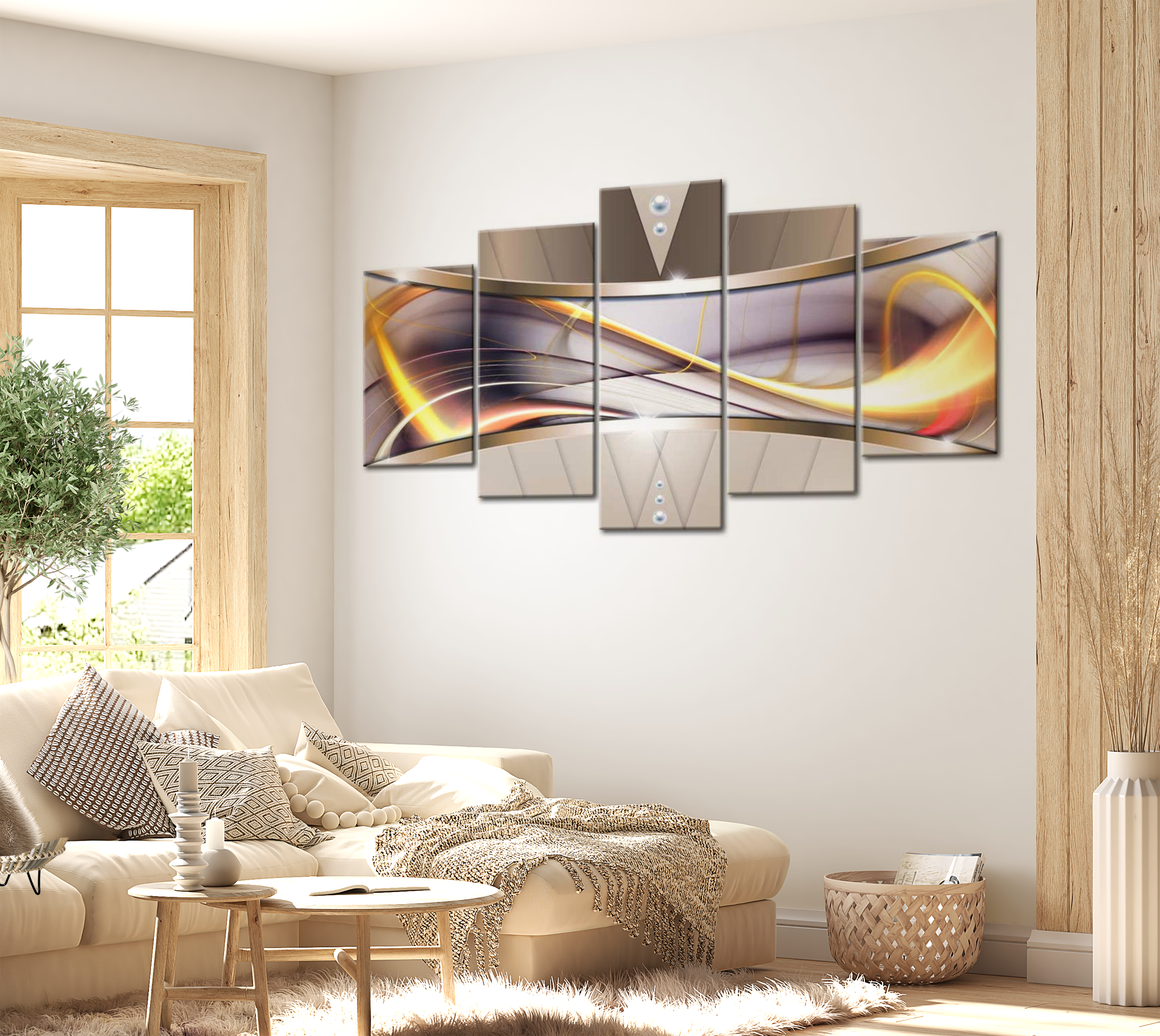 Stretched Canvas Glamour Art - Big Improvisation 40"Wx20"H