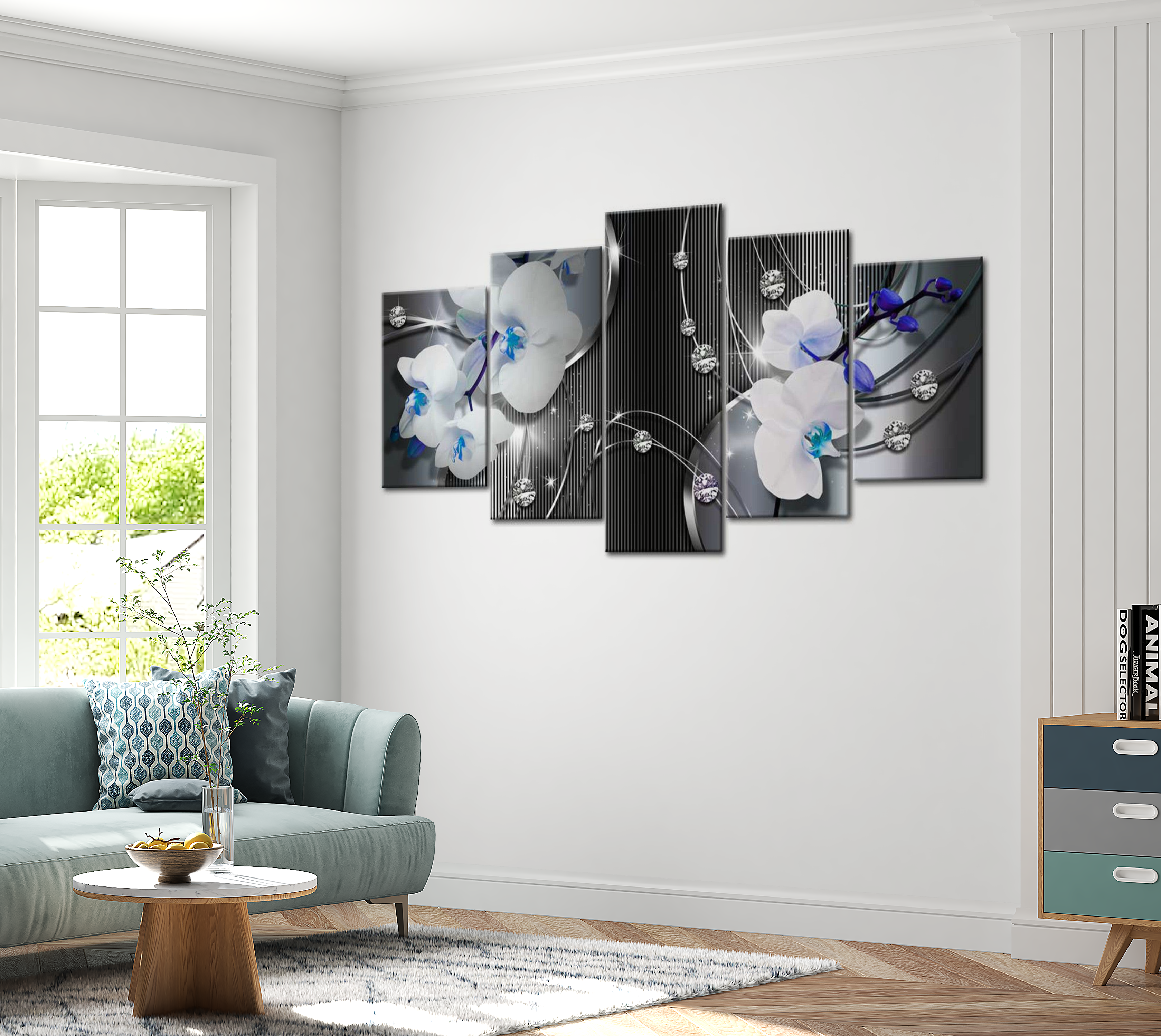 Glam Canvas Wall Art - Blue Imagination - 5 Pieces