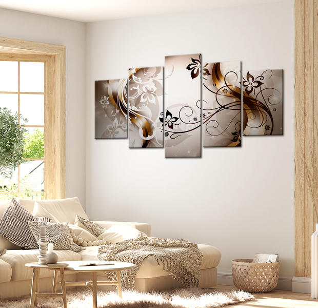 Glam Canvas Wall Art - Brown Delicacy - 5 Pieces