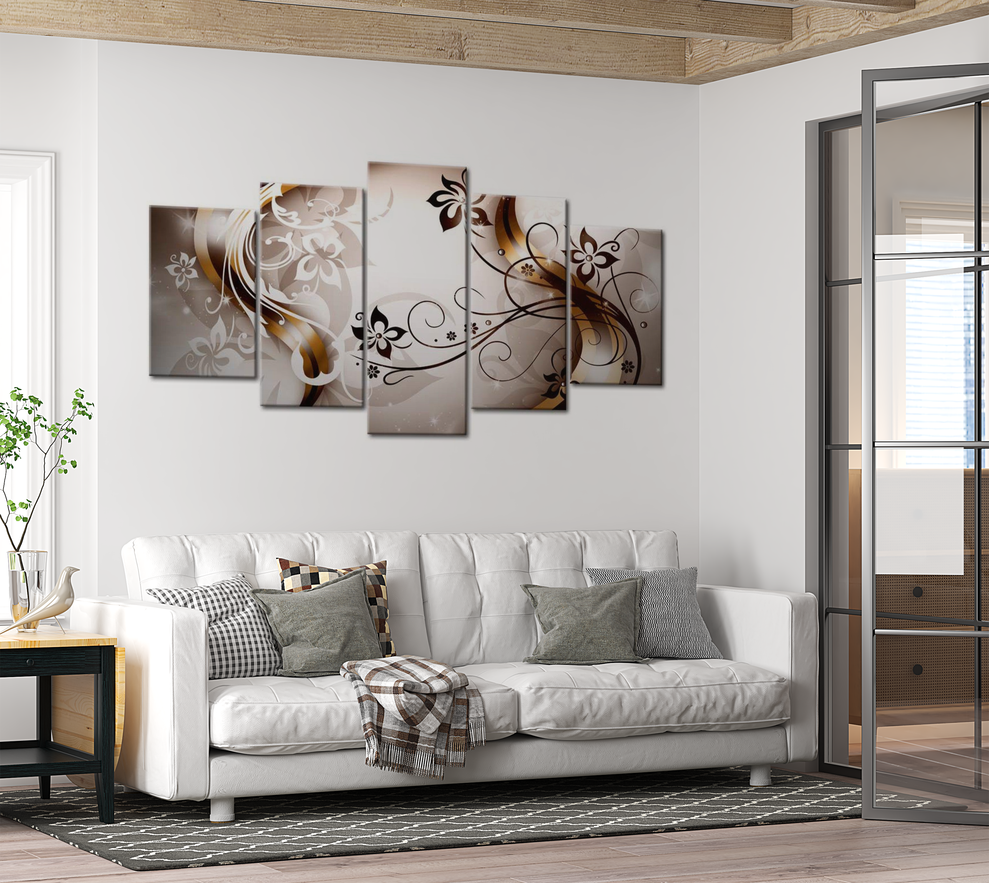 Stretched Canvas Glamour Art - Harmonious Delicacy 40"Wx20"H