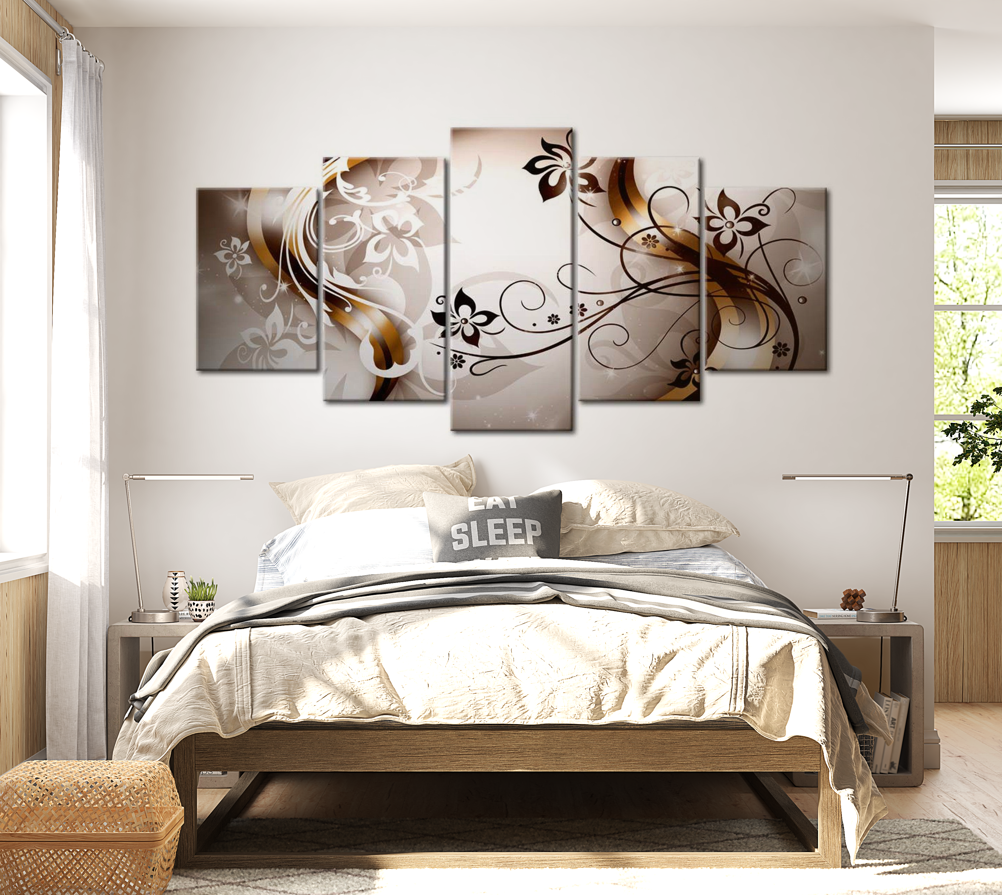 Stretched Canvas Glamour Art - Harmonious Delicacy 40"Wx20"H