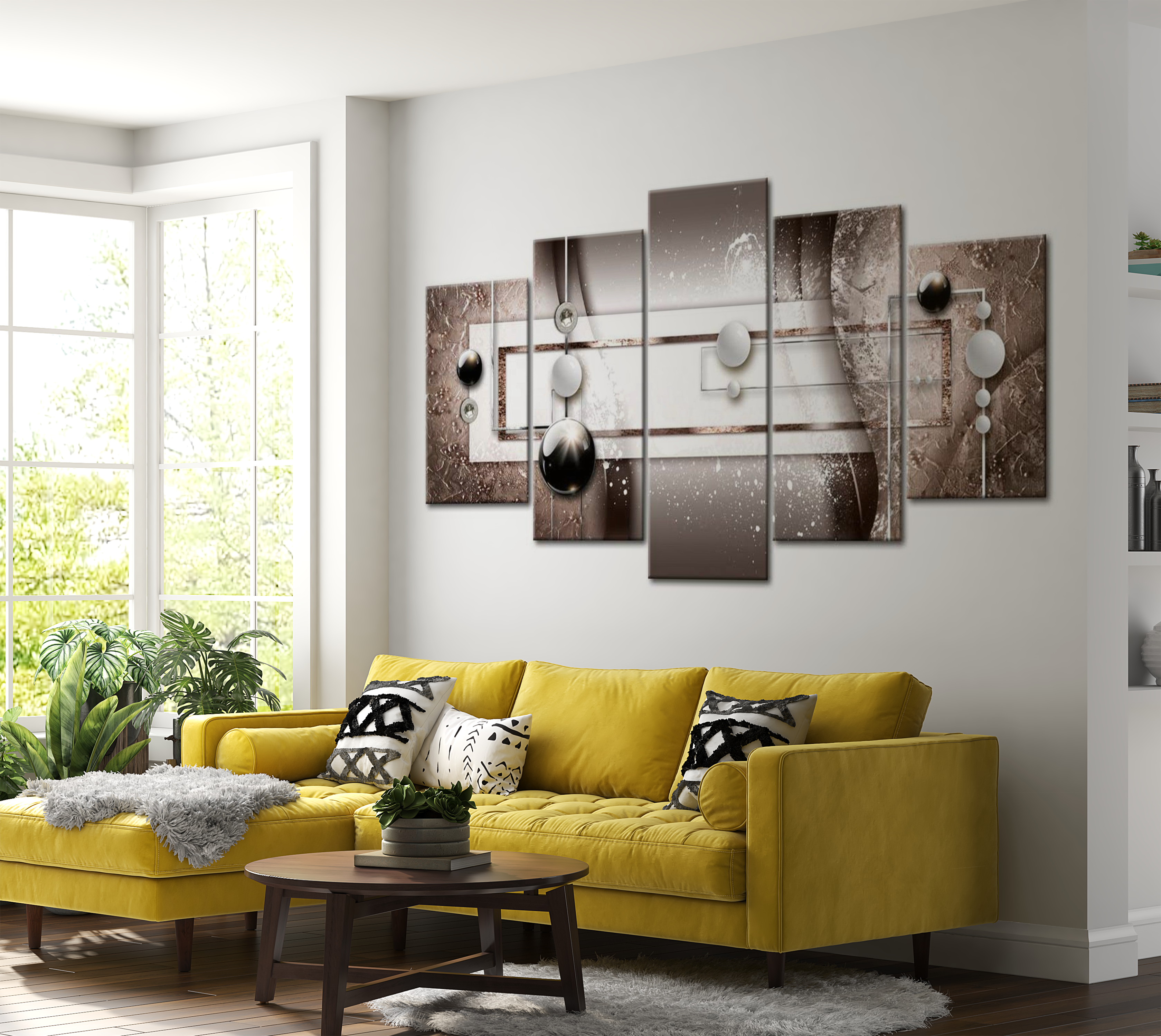 Glam Canvas Wall Art - Brown Passion - 5 Pieces